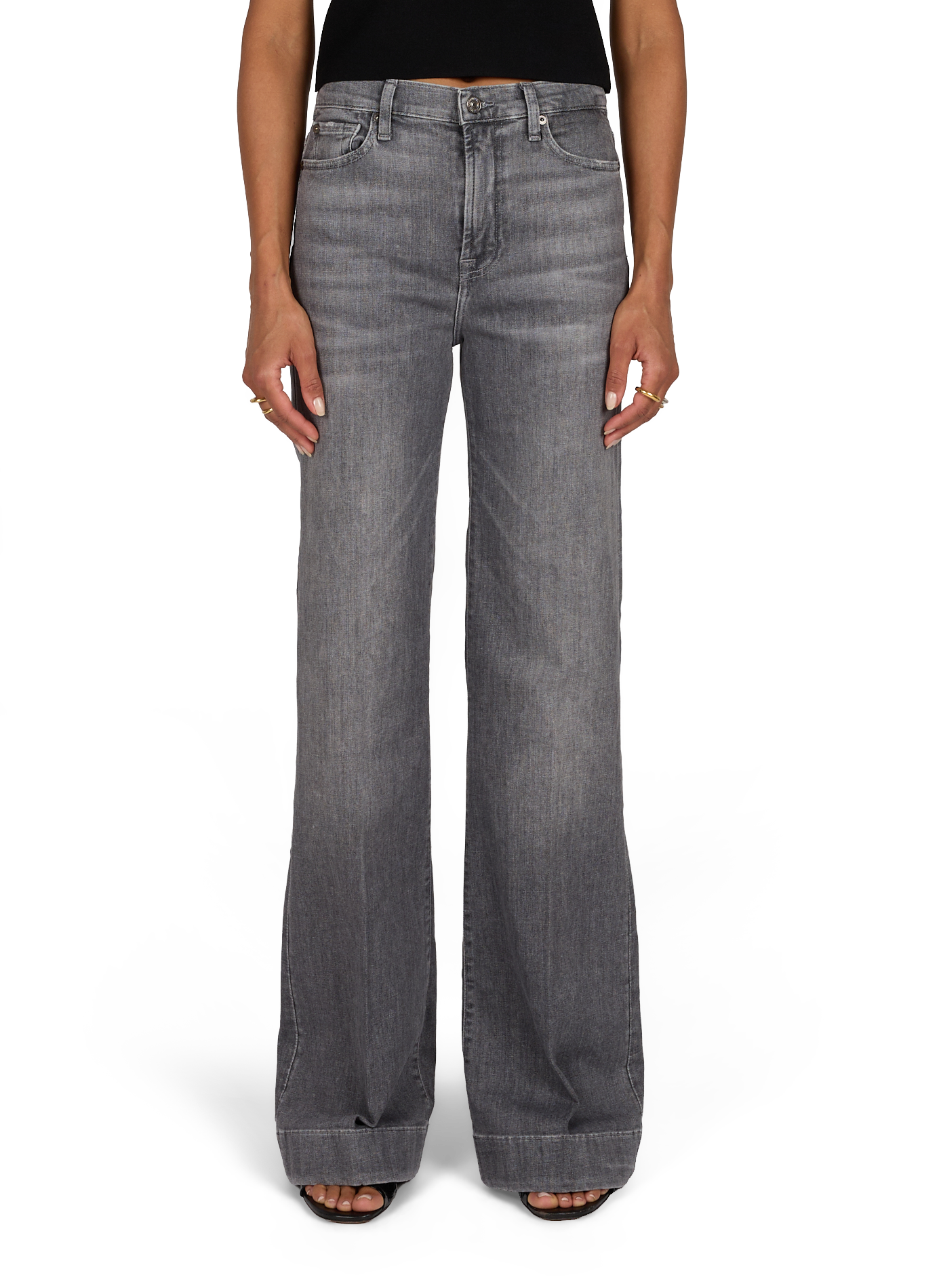Mixed cotton Dojo jeans 7 FOR ALL MANKIND Grey