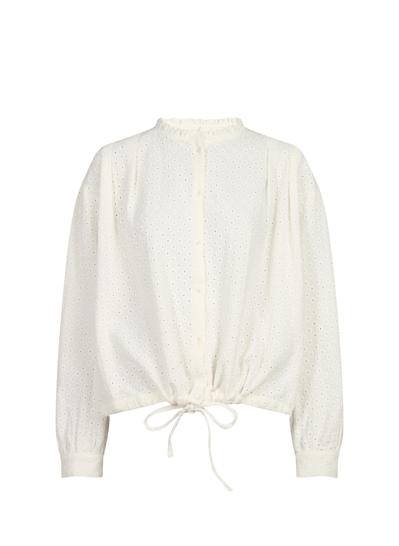 Blusenhemd mit Lochstickerei BELLEROSE Beige