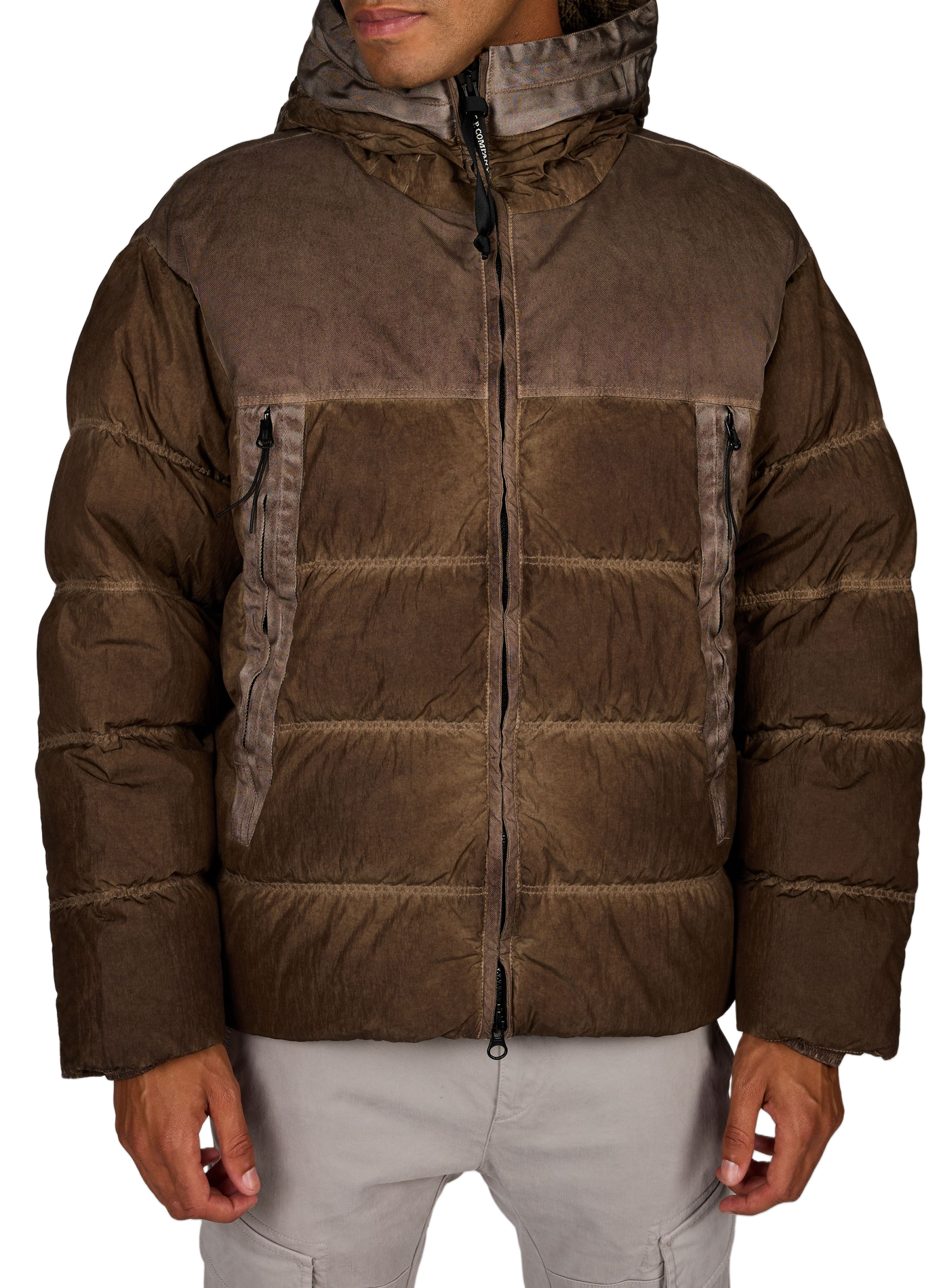 Korte gewatteerde donsjas CP COMPANY Bruin