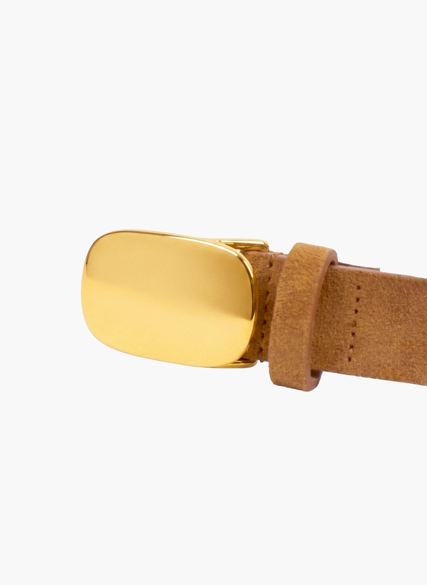 Ceinture gaïa cuir daim JULES & JENN Marron