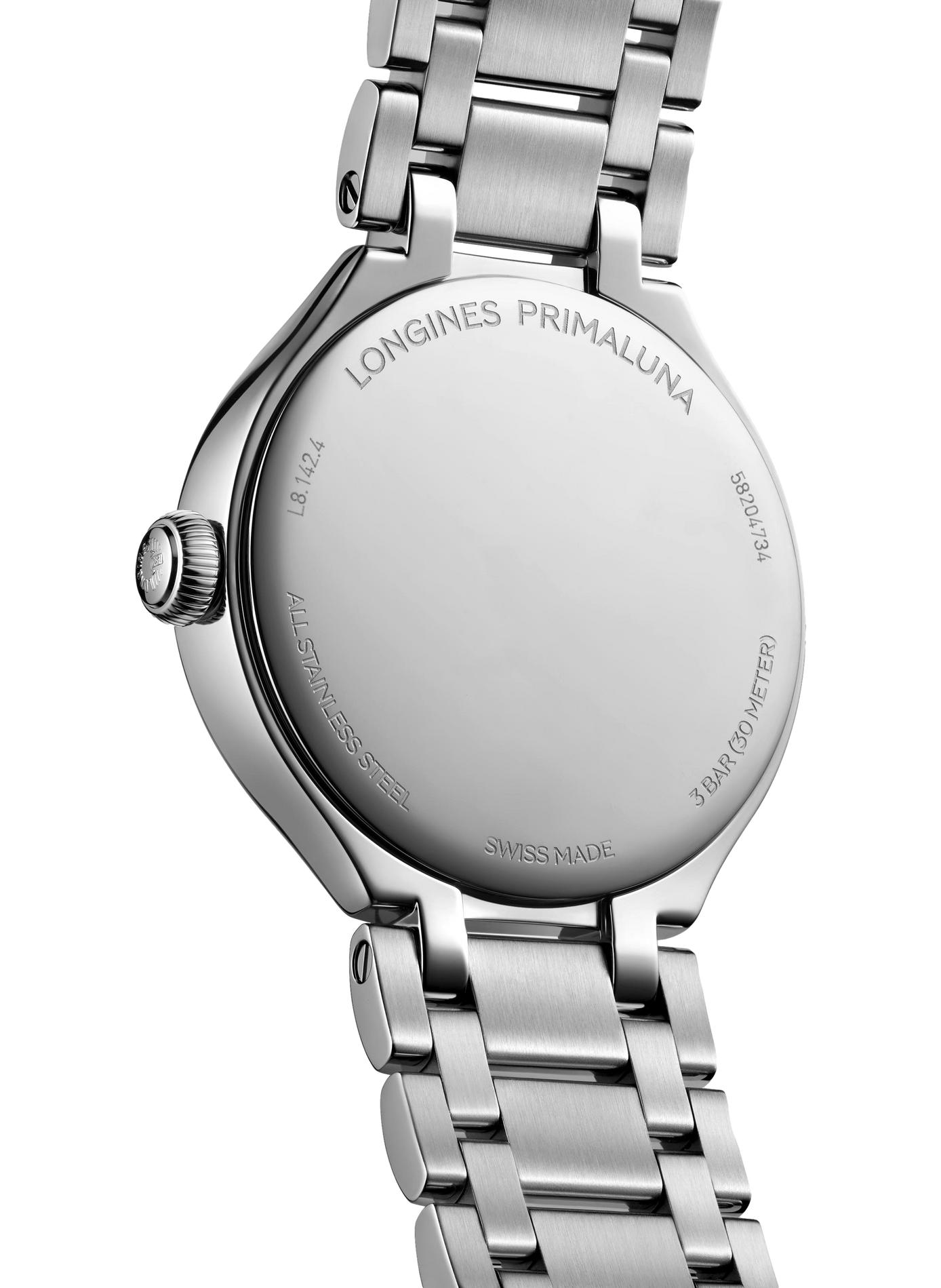 Montre automatique Longines PrimaLuna en acier inoxydable LONGINES Blanc