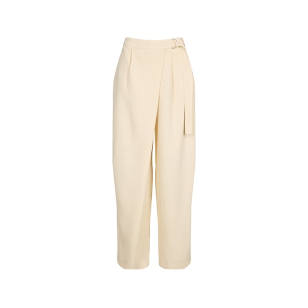 Pantalon ample uni ceinturé Pantalon ample uni ceinturé