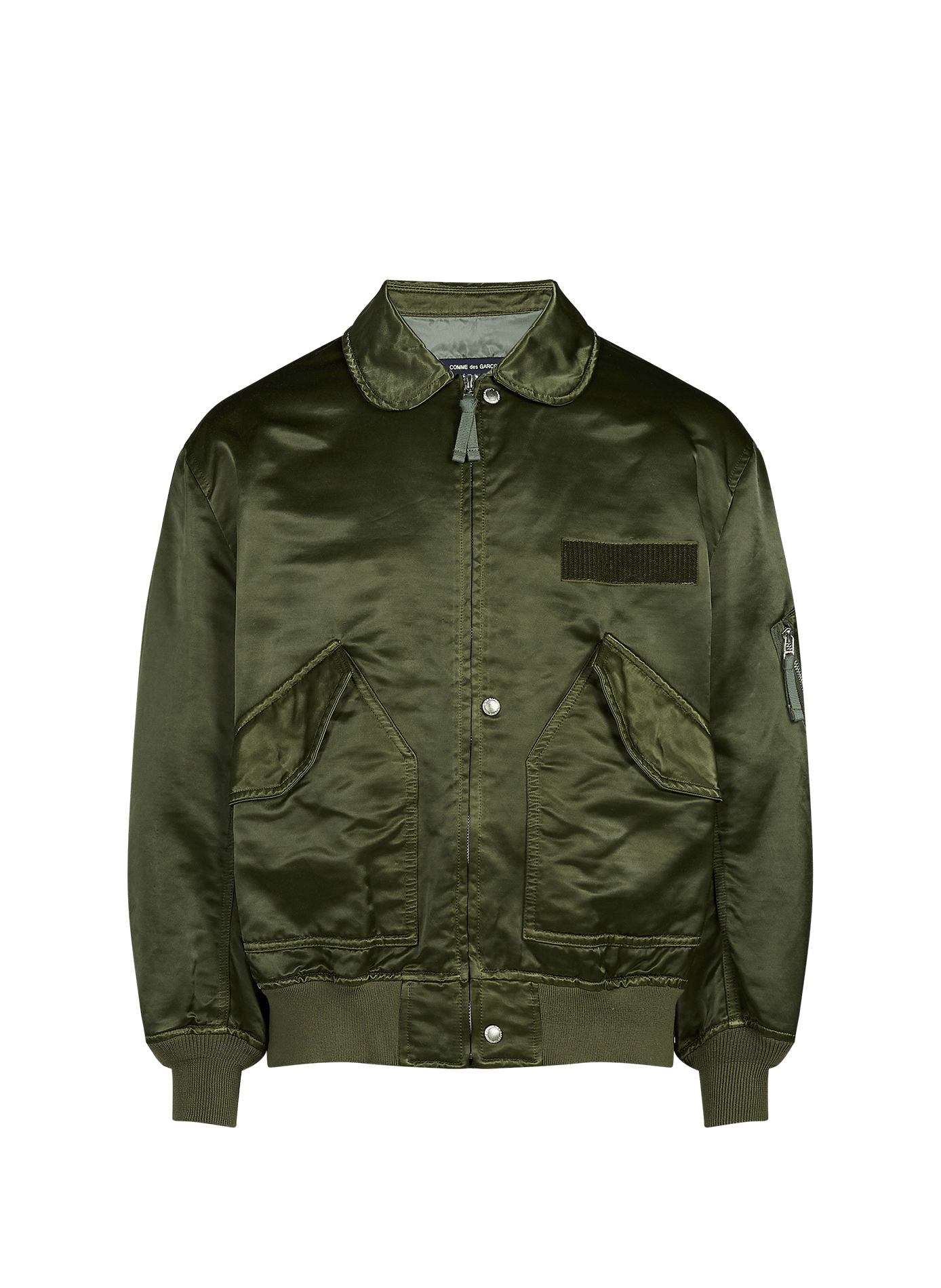 Veste droite col classique en coton mélangé COMME DES GARCONS HOMME Kaki