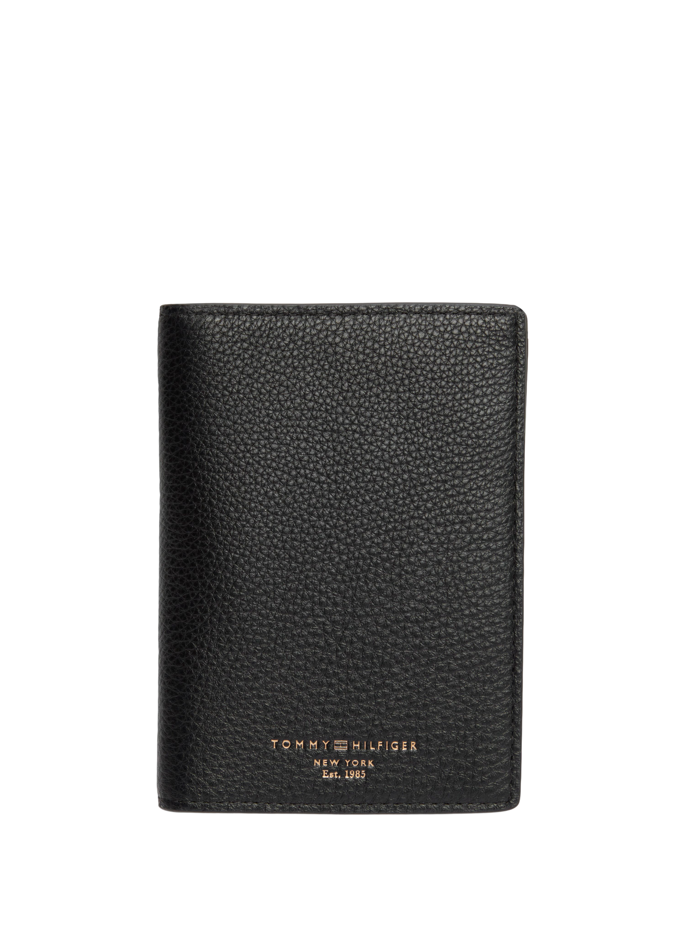 Leather passport holder TOMMY HILFIGER Black