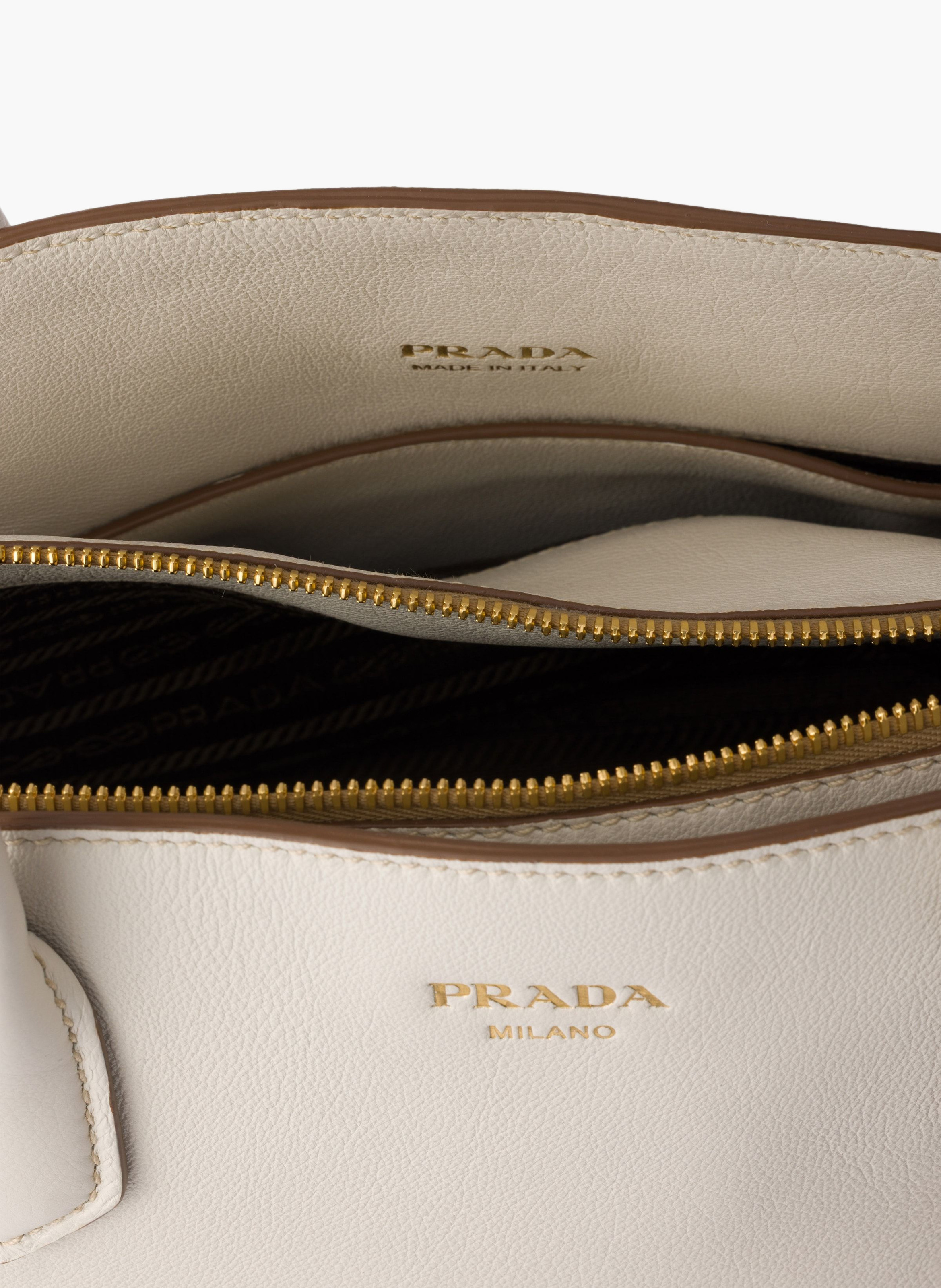 Cabas prada signet en cuir PRADA Beige
