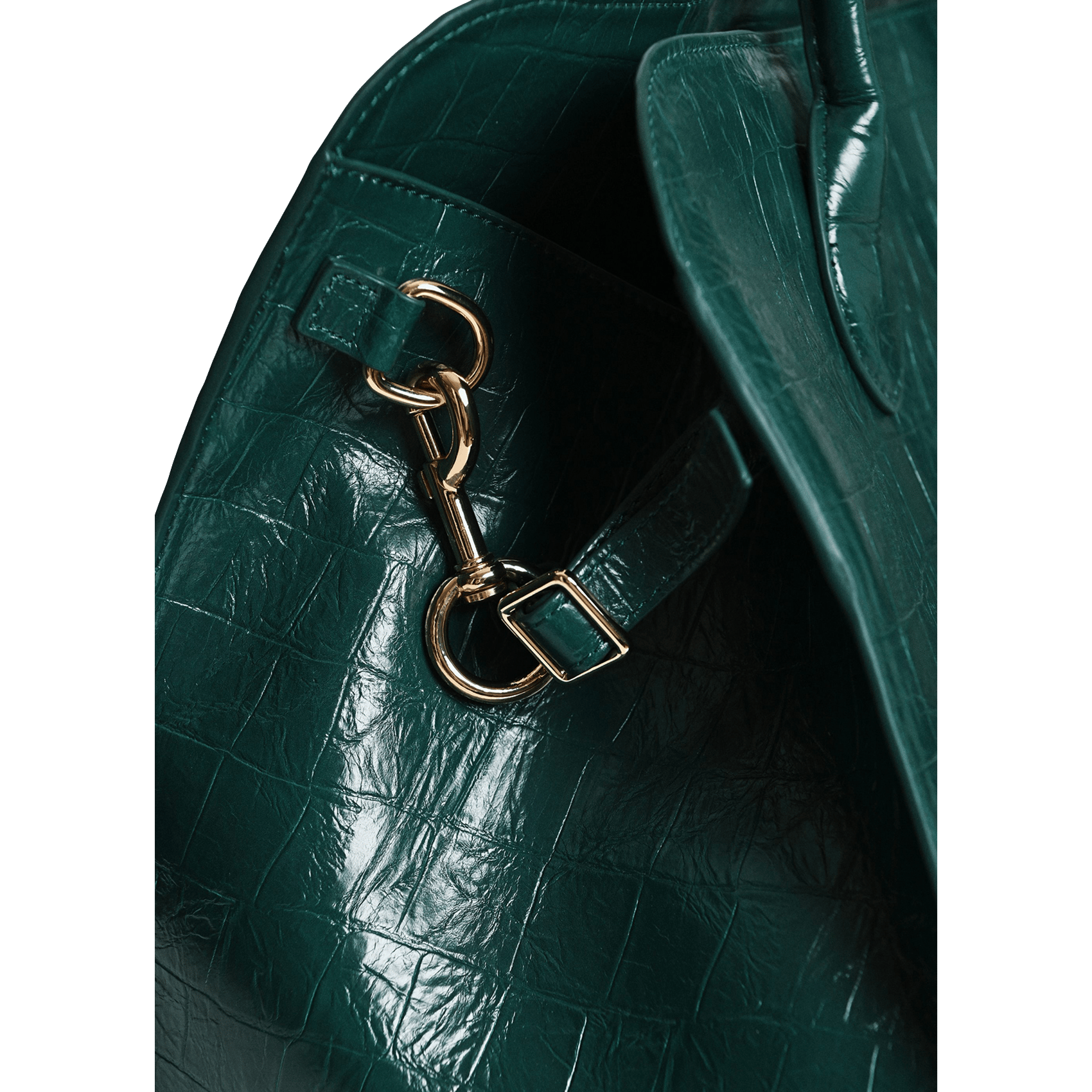 Sac cabas effet peau de crocodile katarina ESSENTIEL ANTWERP Vert