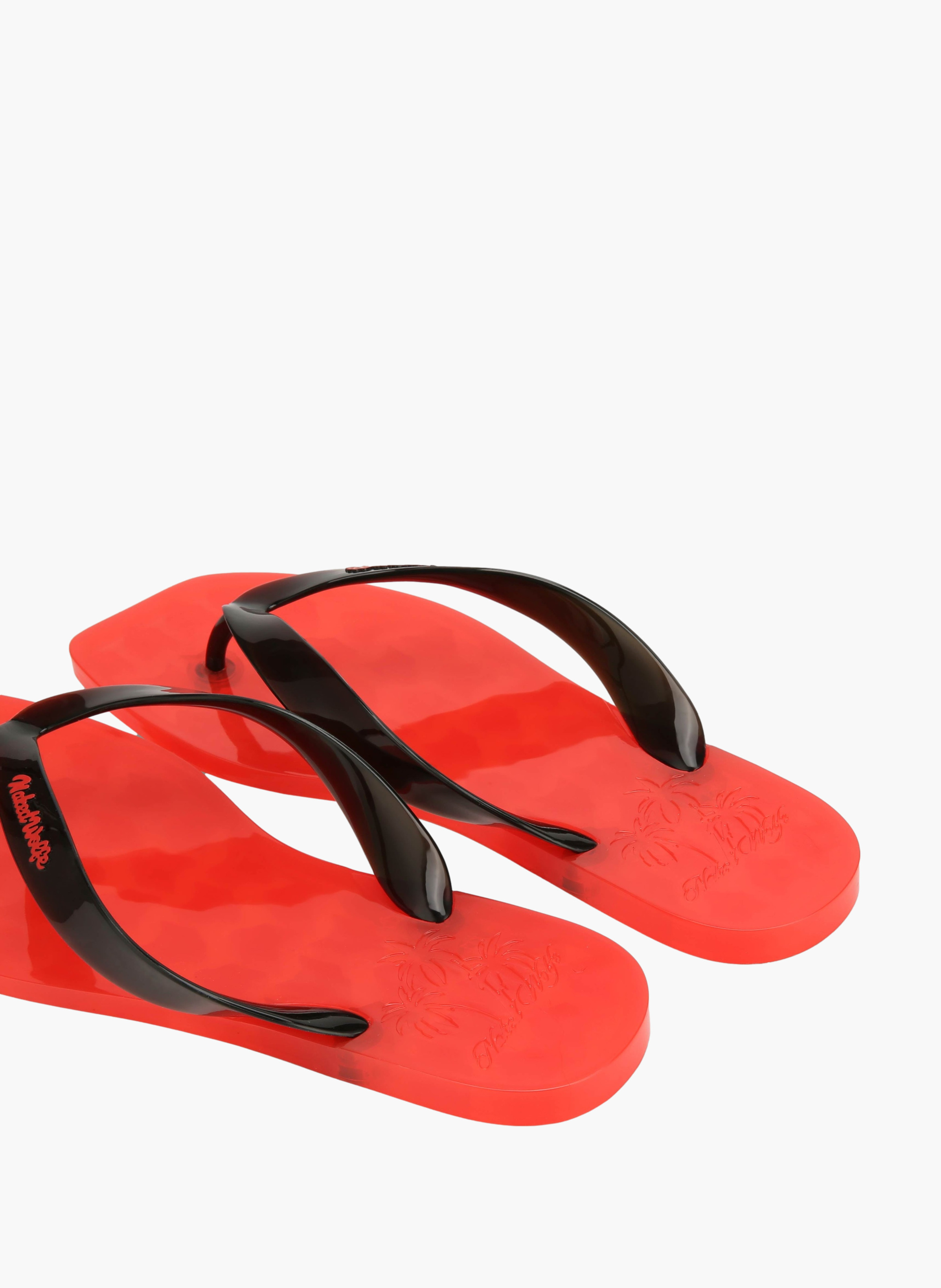 Jelly teenslippers The Surfing Thong NAKED WOLFE Zwart