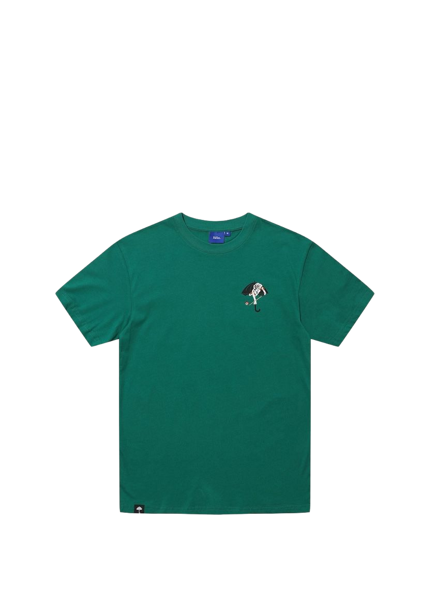 Straight T-shirt with embroidered logo HELAS CAPS Green