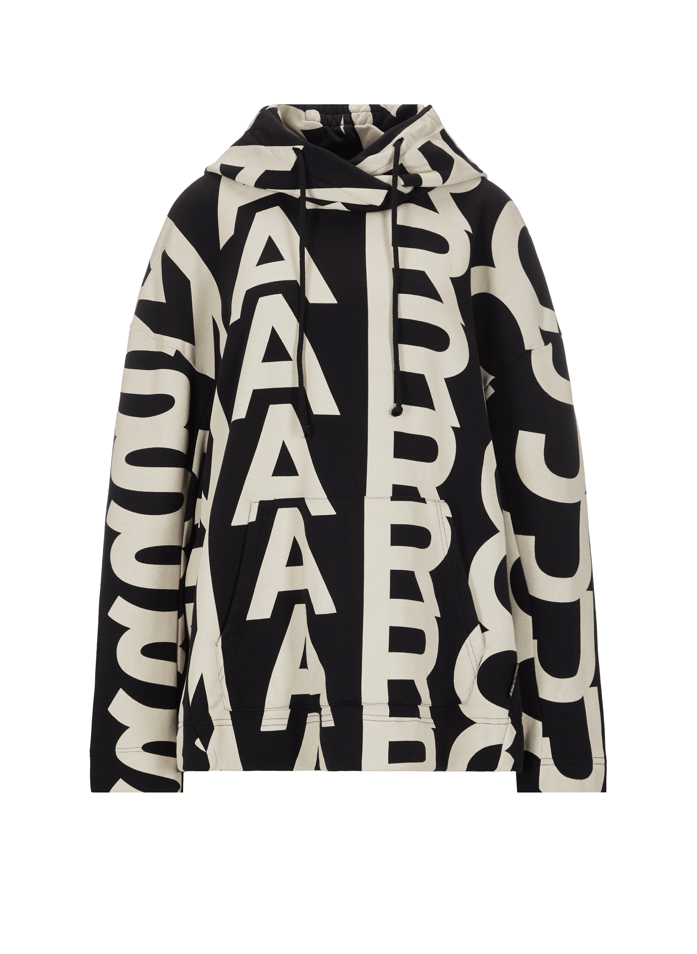 Hoodie oversize monogrammé en coton