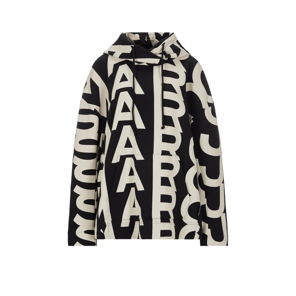 Hoodie oversize monogrammé en coton