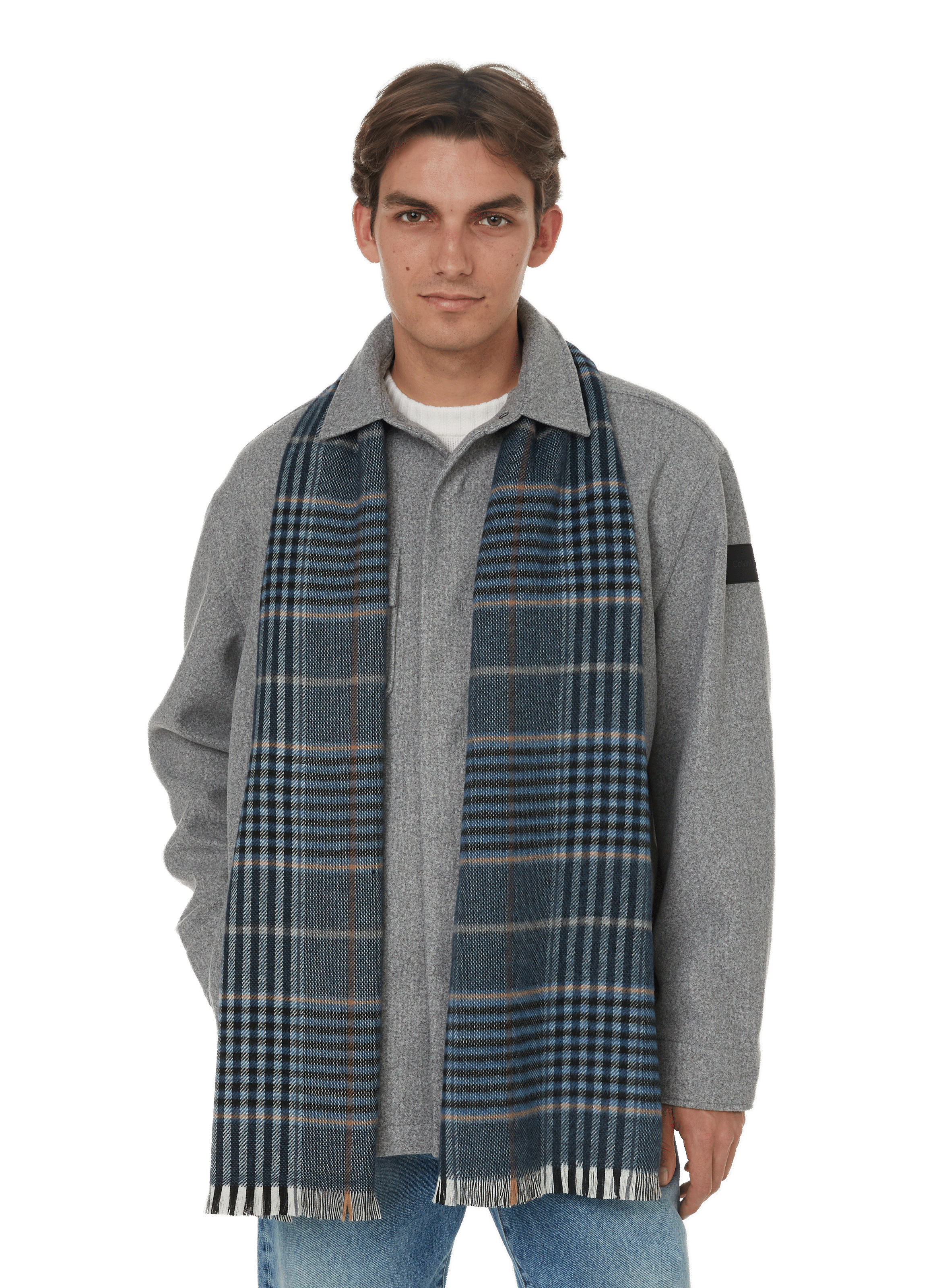 Check scarf SAISON 1865 Blue