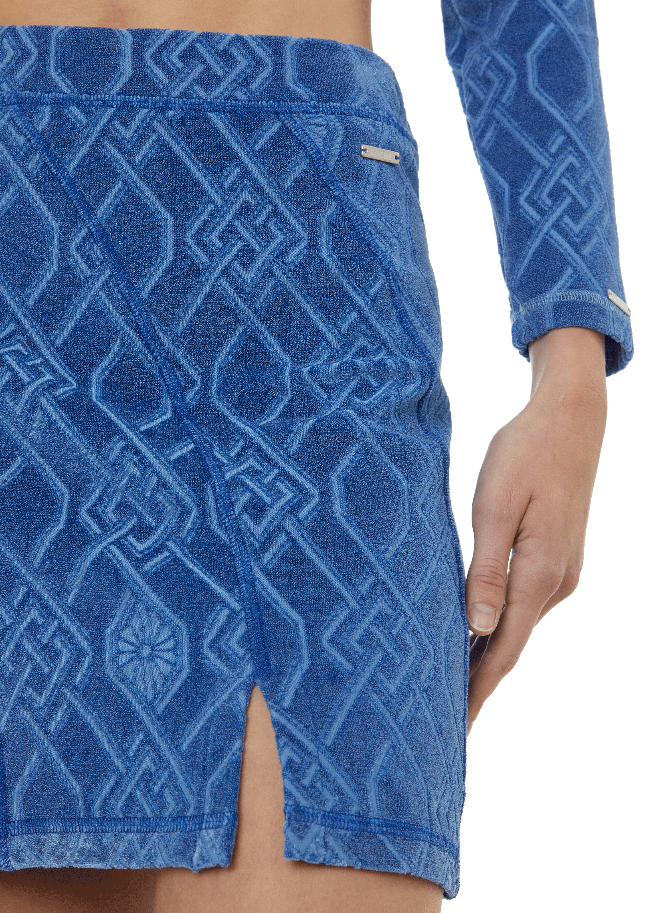 Jupe en jacquard monogramme KOCHÉ Bleu
