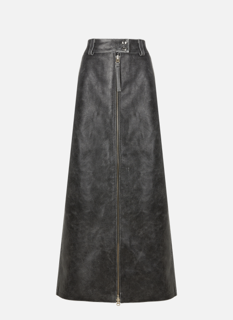 Long leather skirt BlackVAQUERA 