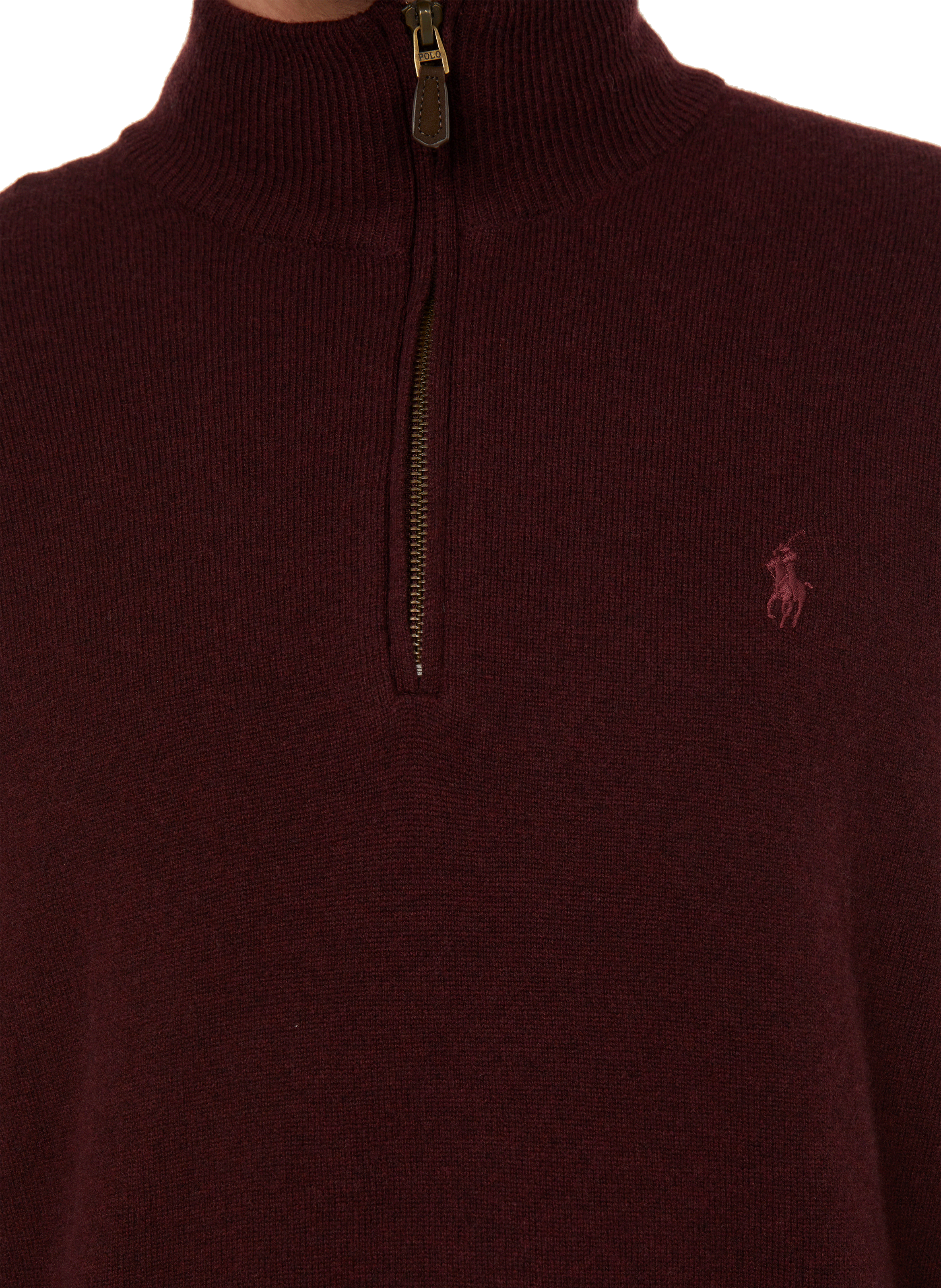 Wool zip-neck jumper POLO RALPH LAUREN Red