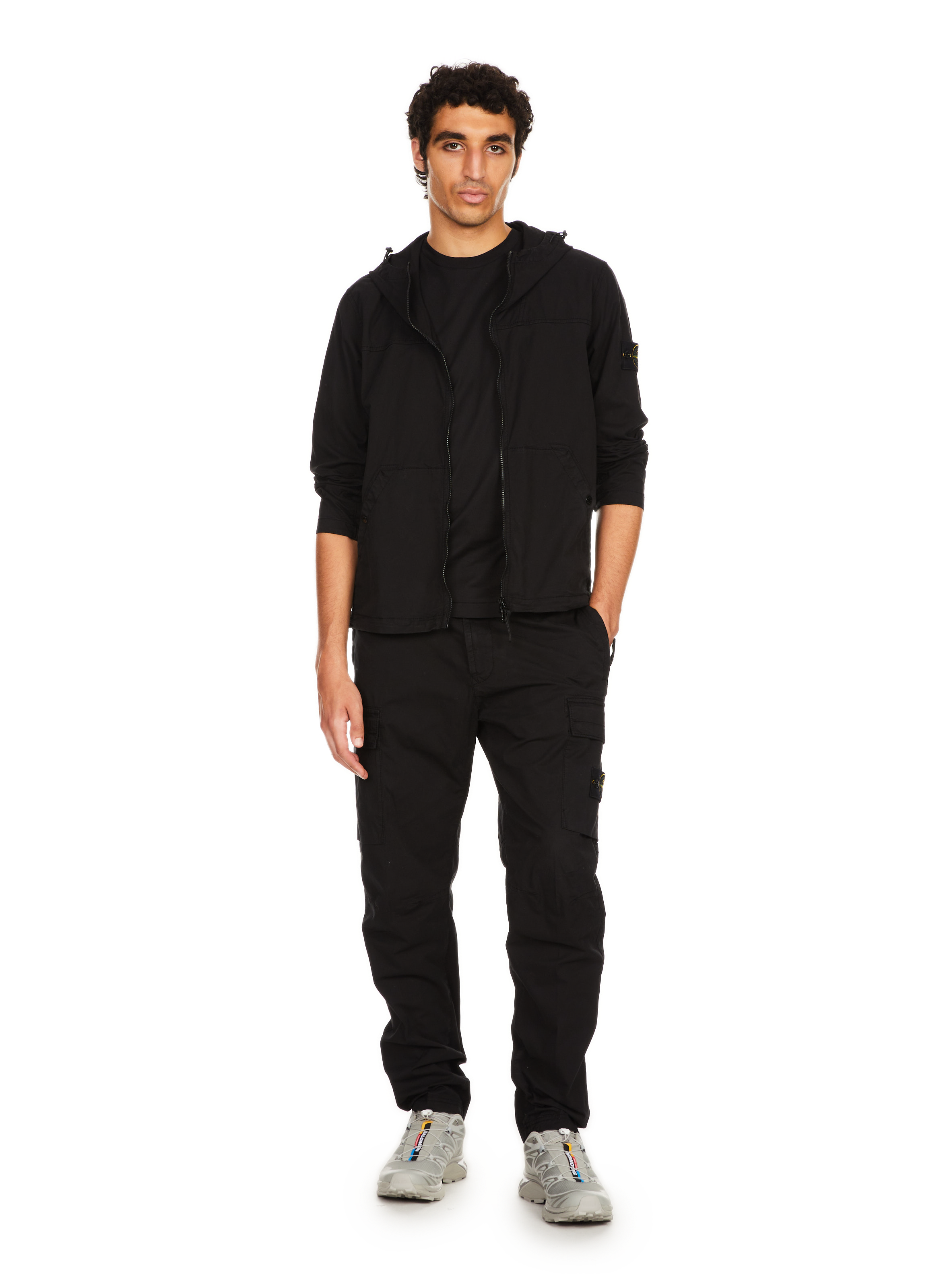 T-shirt à logo en coton  STONE ISLAND Noir