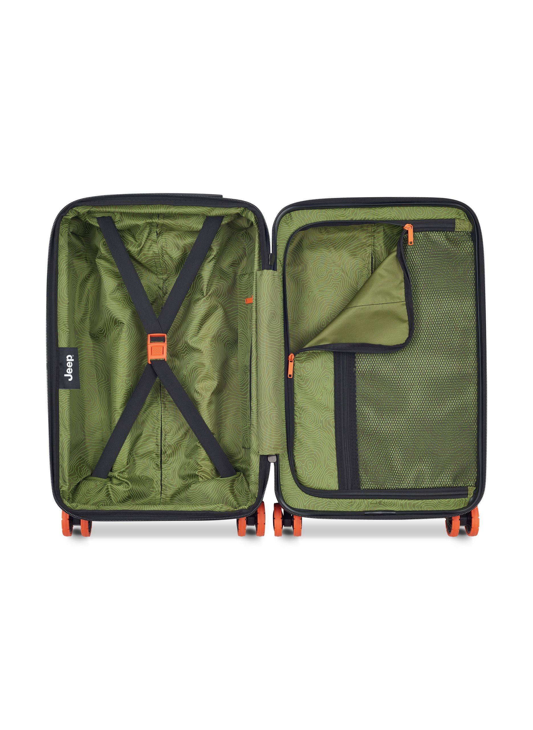 Valise cabine rigide taille s - jh002b JEEP Vert