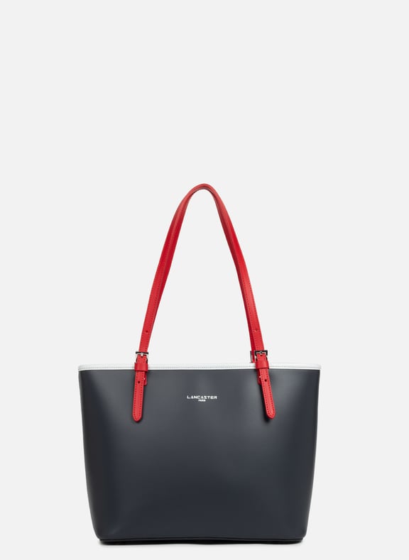 Sac cabas épaule - smooth Bleu by LANCASTER LANCASTER Sac cabas épaule - smooth Bleu