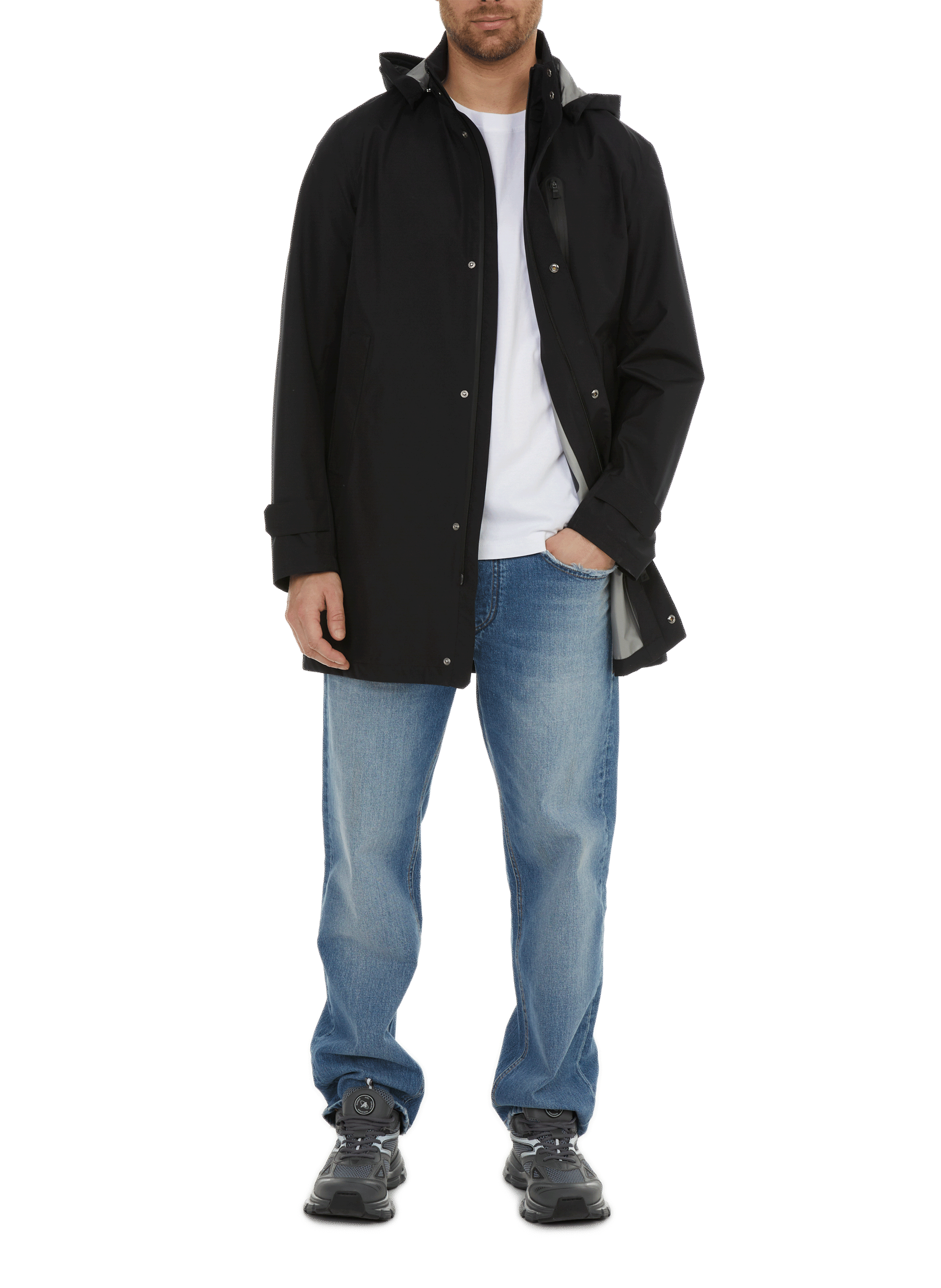 Waterproof Long Jacket HERNO Black