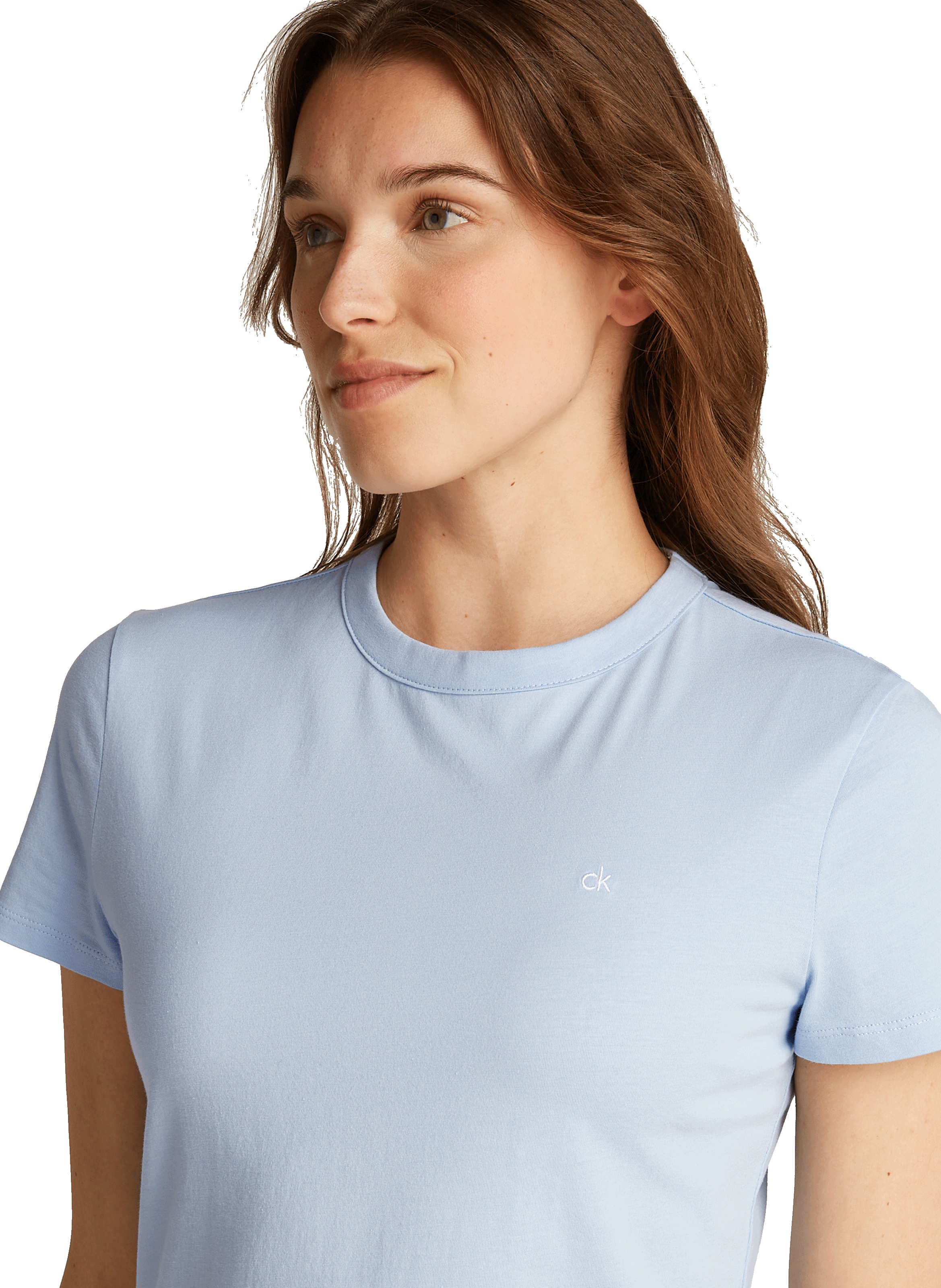 T-shirt ajusté à logo  CALVIN KLEIN Bleu