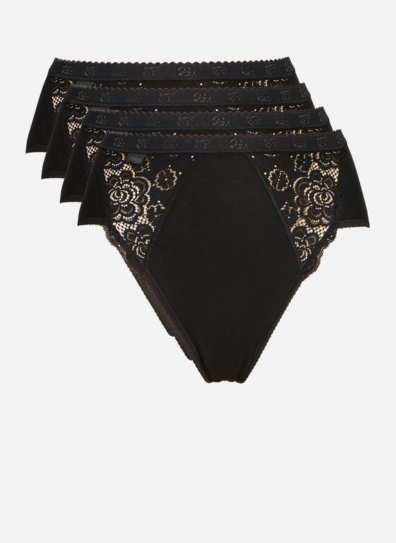 Set of 4 panties Black by SLOGGI SLOGGI Set of 4 panties Black