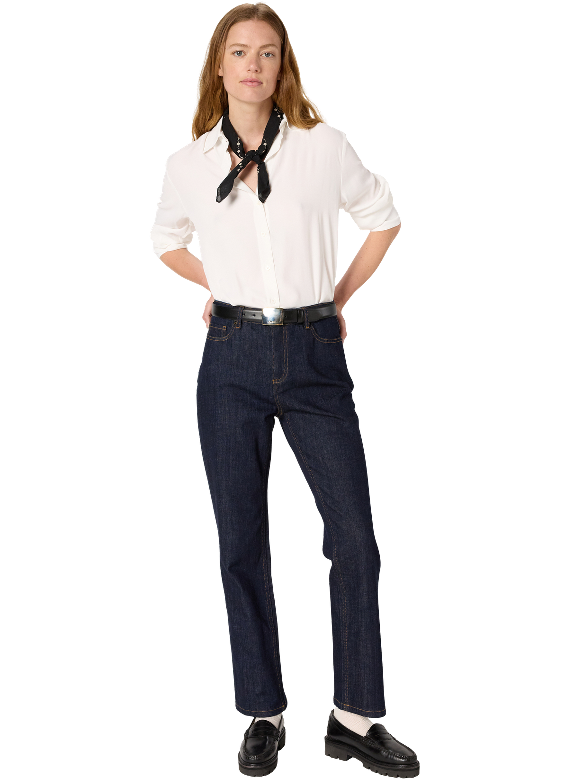 Jean brut droit - cecilia GERARD DAREL Bleu