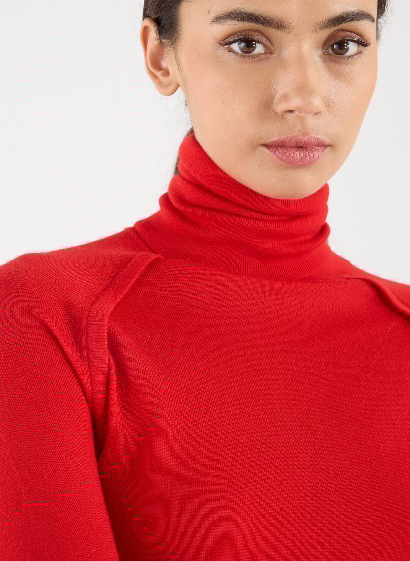 Pull col roulé en laine VICTORIA BECKHAM Rouge