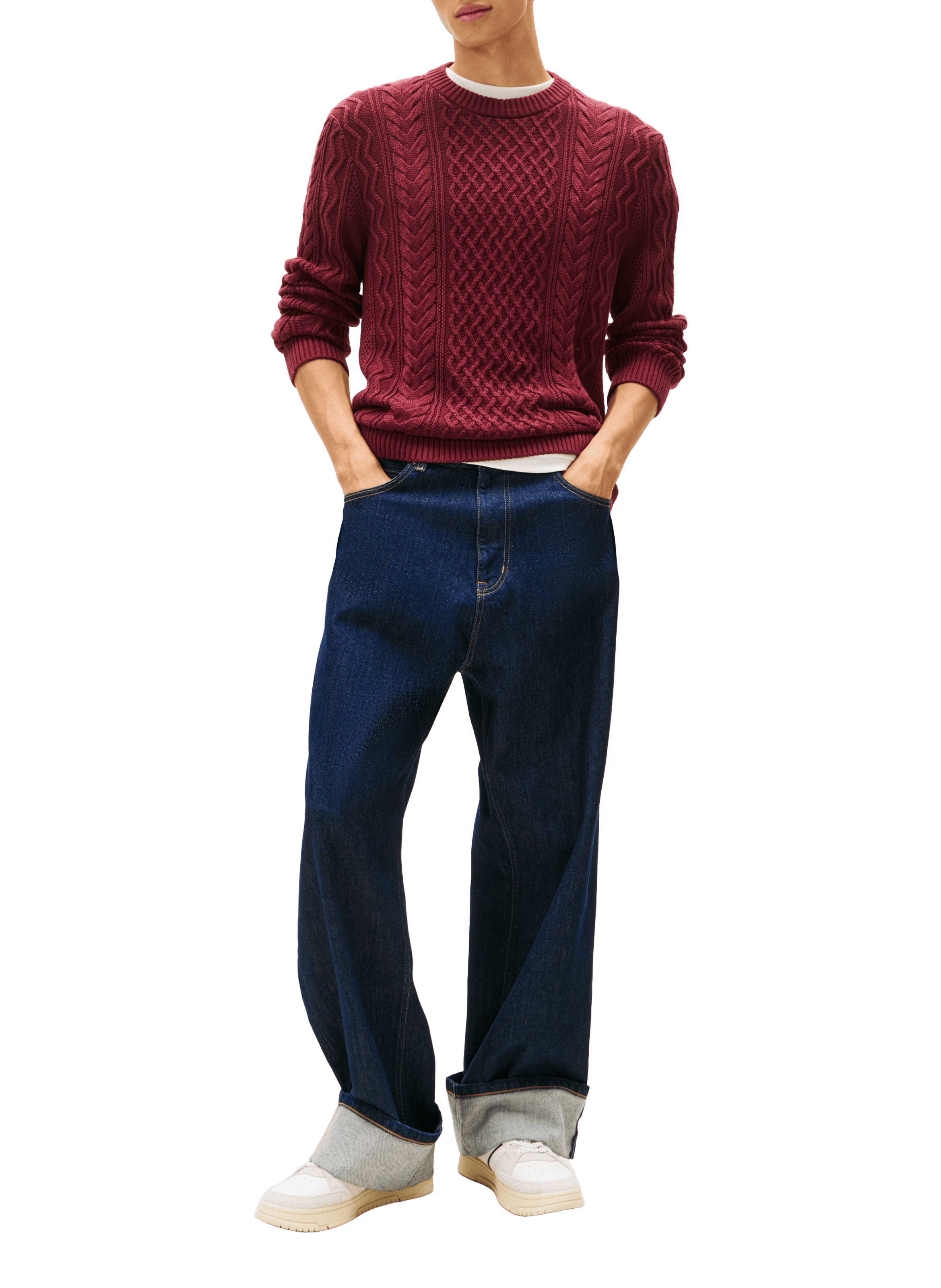 Cable knit jumper TOMMY HILFIGER Red