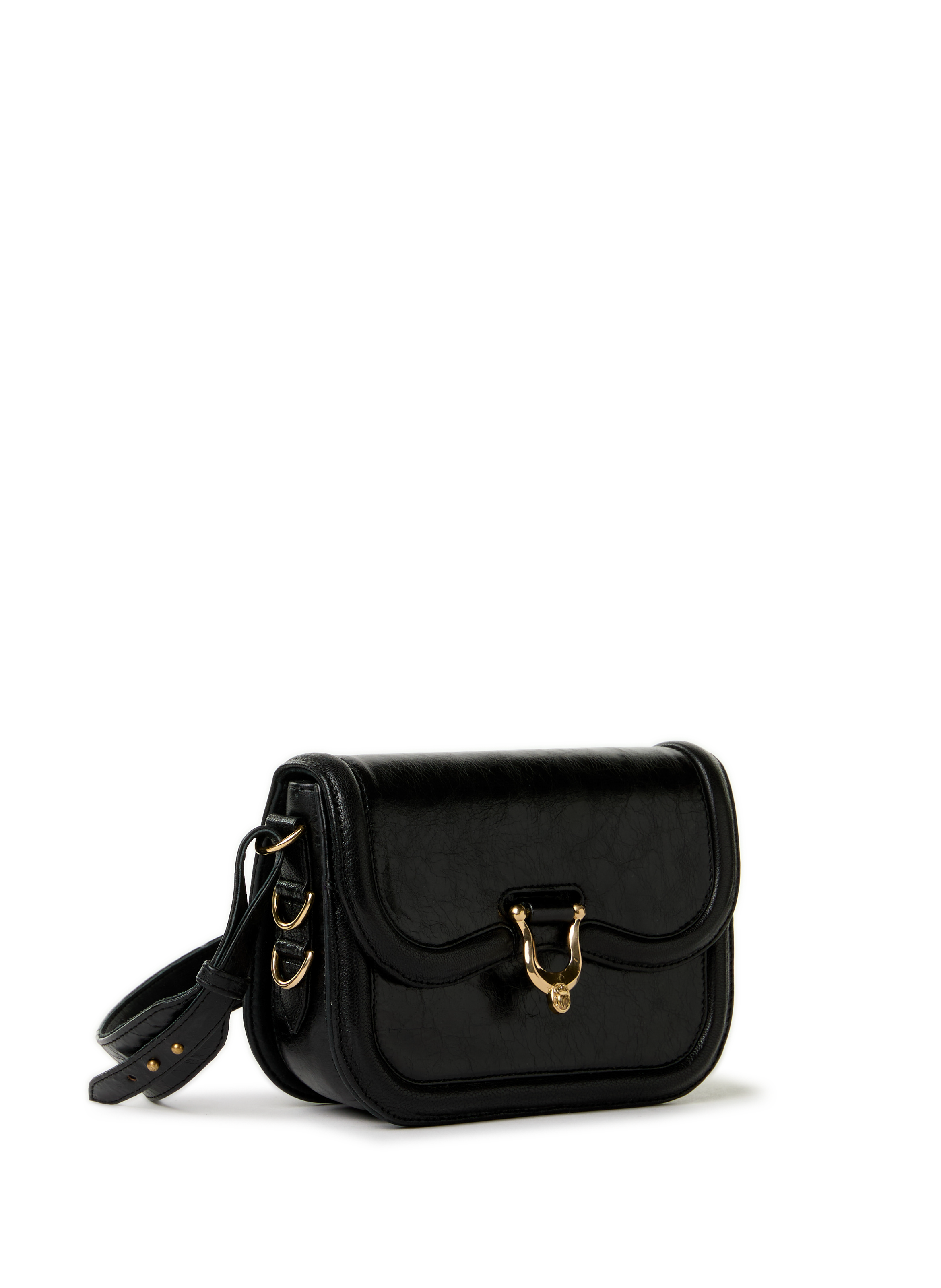 Sac à bandoulière Mini Manon en cuir CLARIS VIROT Noir