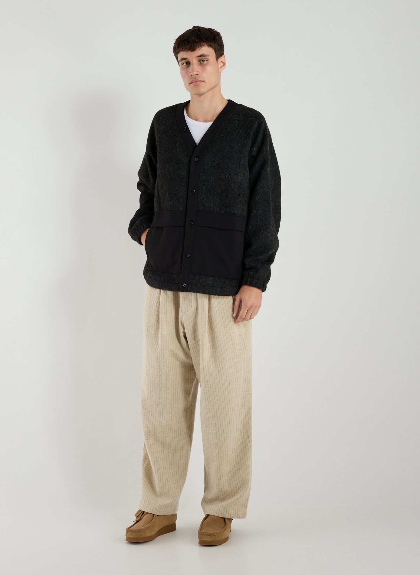 Mixed wool cardigan MERELY MADE Black