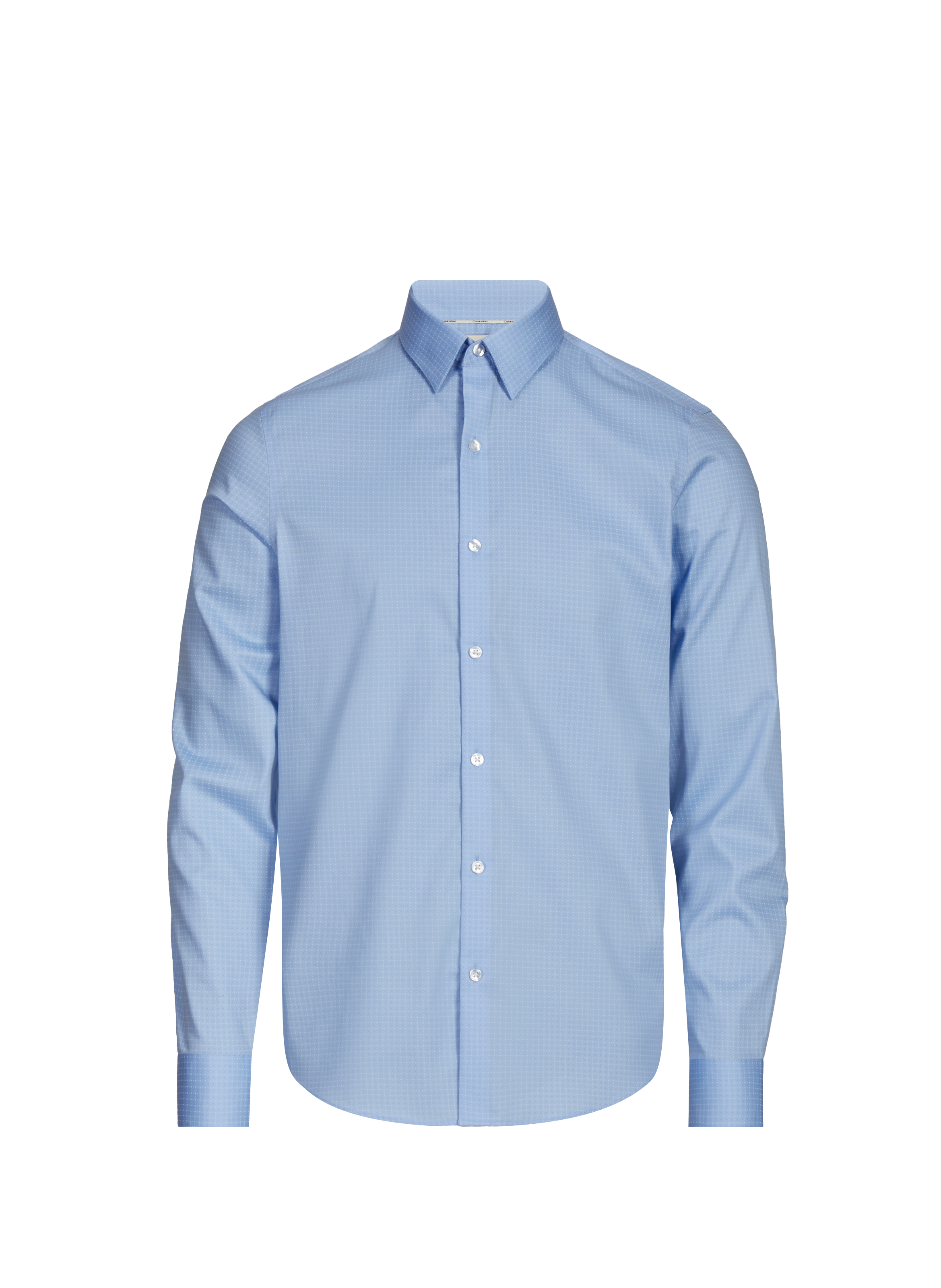 CALVIN KLEIN Slim cotton-blend shirt Blue