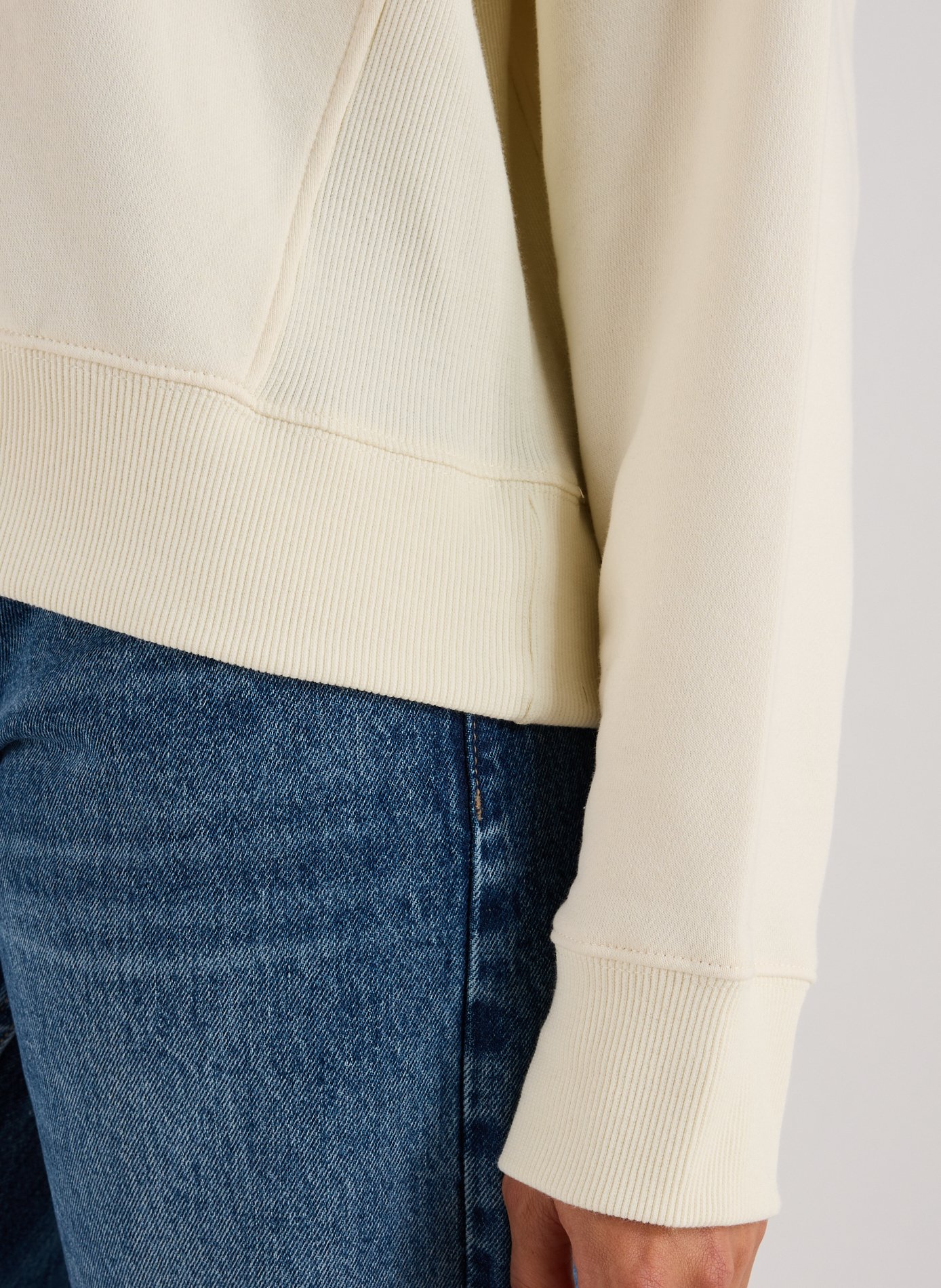 Oversized round neck sweater TOPSHOP Beige