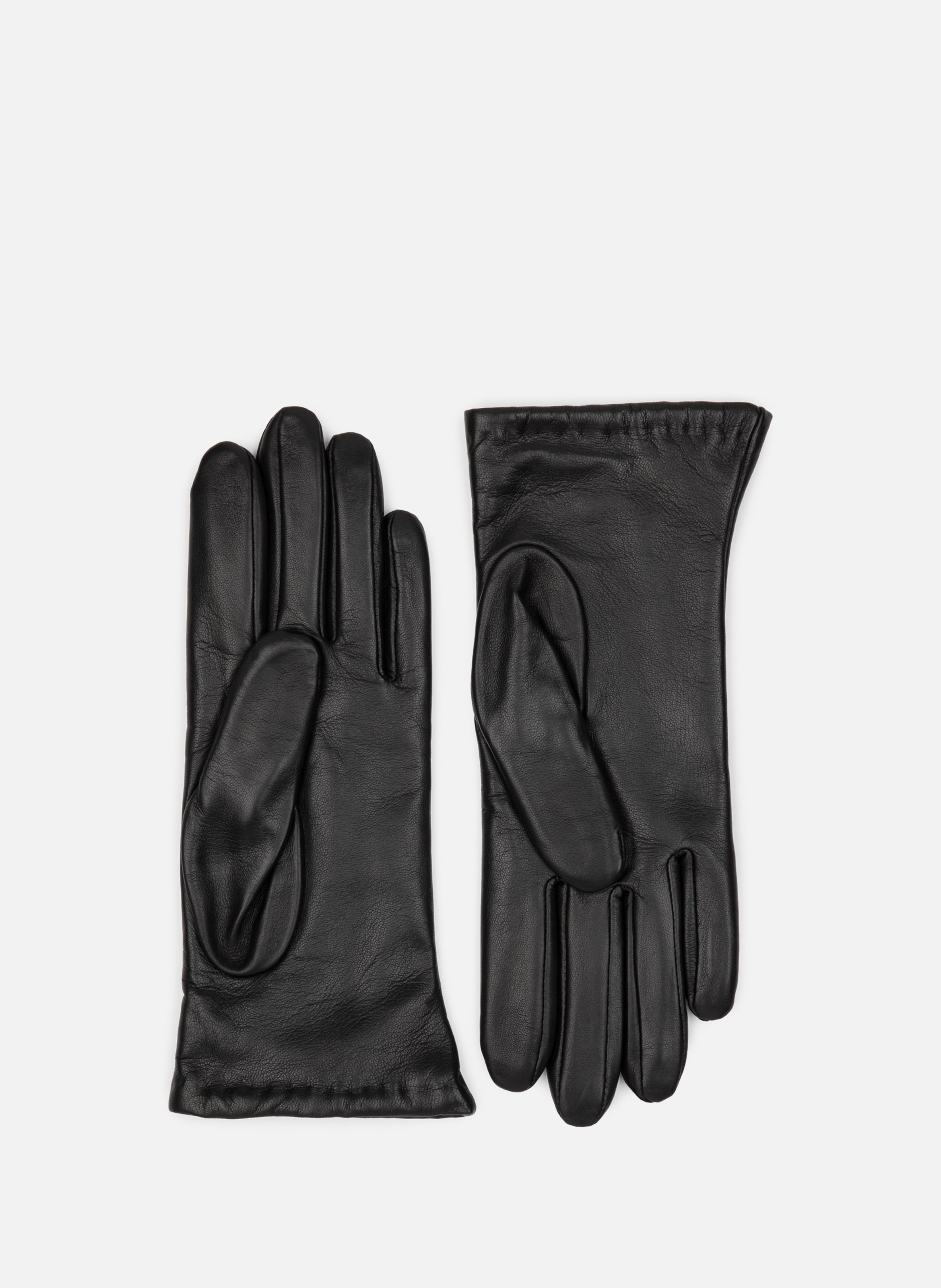 Gants en cuir d'agneau lisse LANCASTER Noir