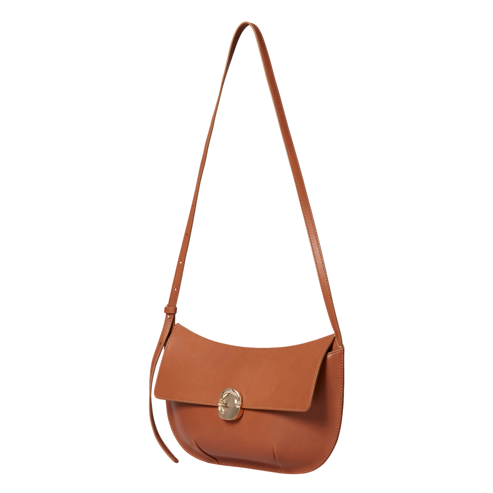 Sac bandoulière en cuir aloyse CLAUDIE PIERLOT Beige