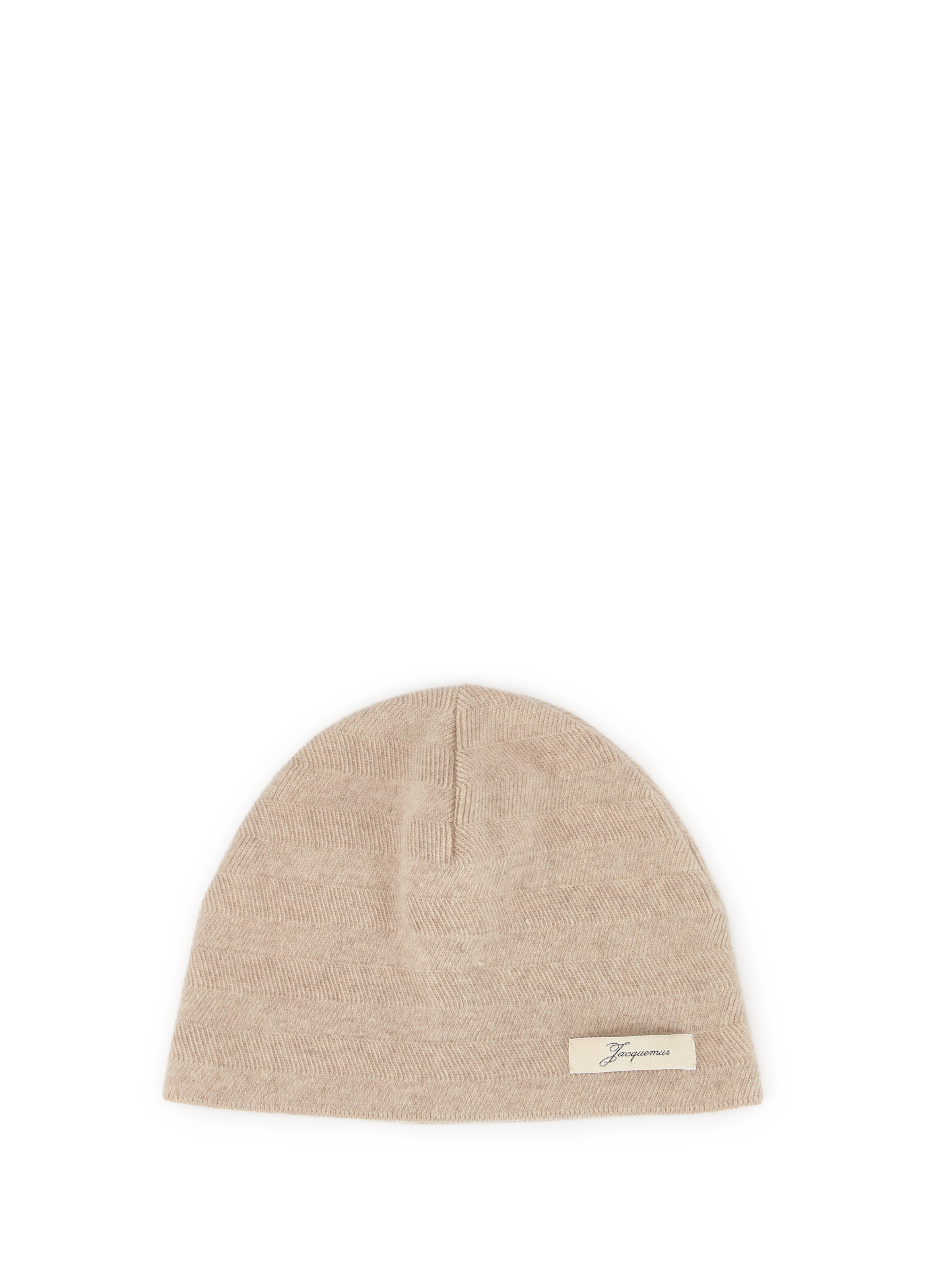Chevron wool and cashmere beanie JACQUEMUS Beige