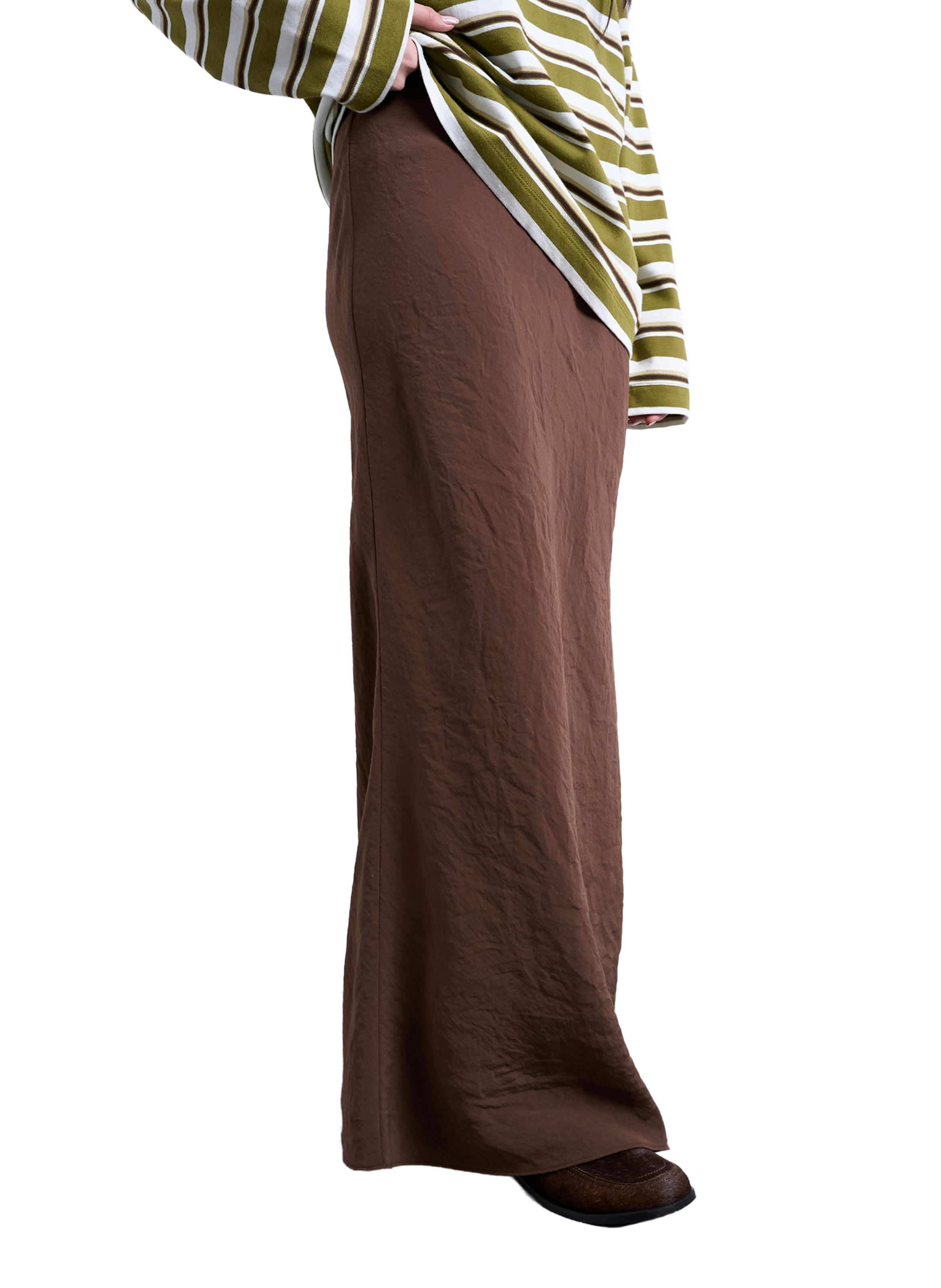 Tsisa Midi Skirt TOPSHOP Brown