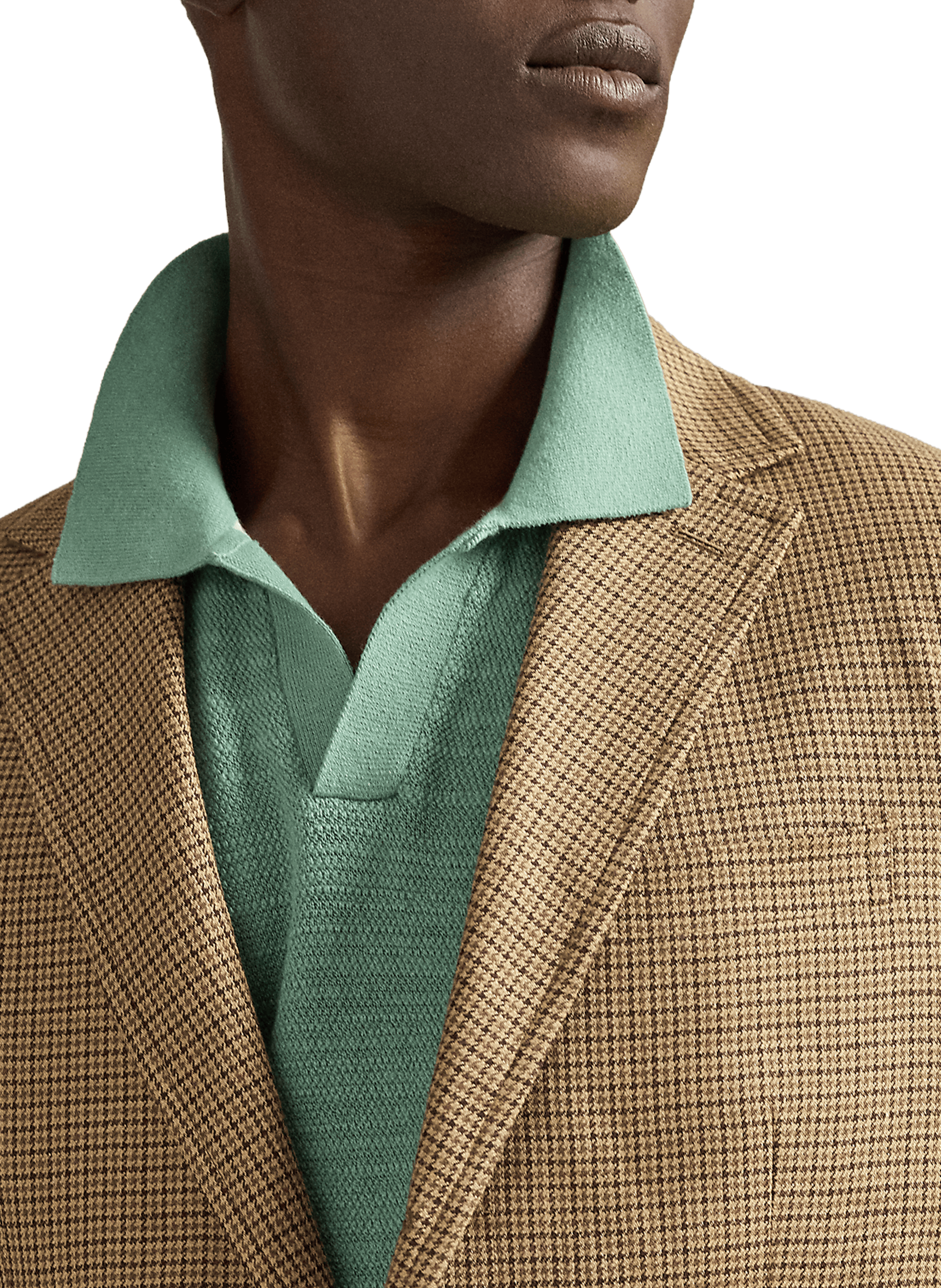 Checked Linen Blend Blazer POLO RALPH LAUREN Beige