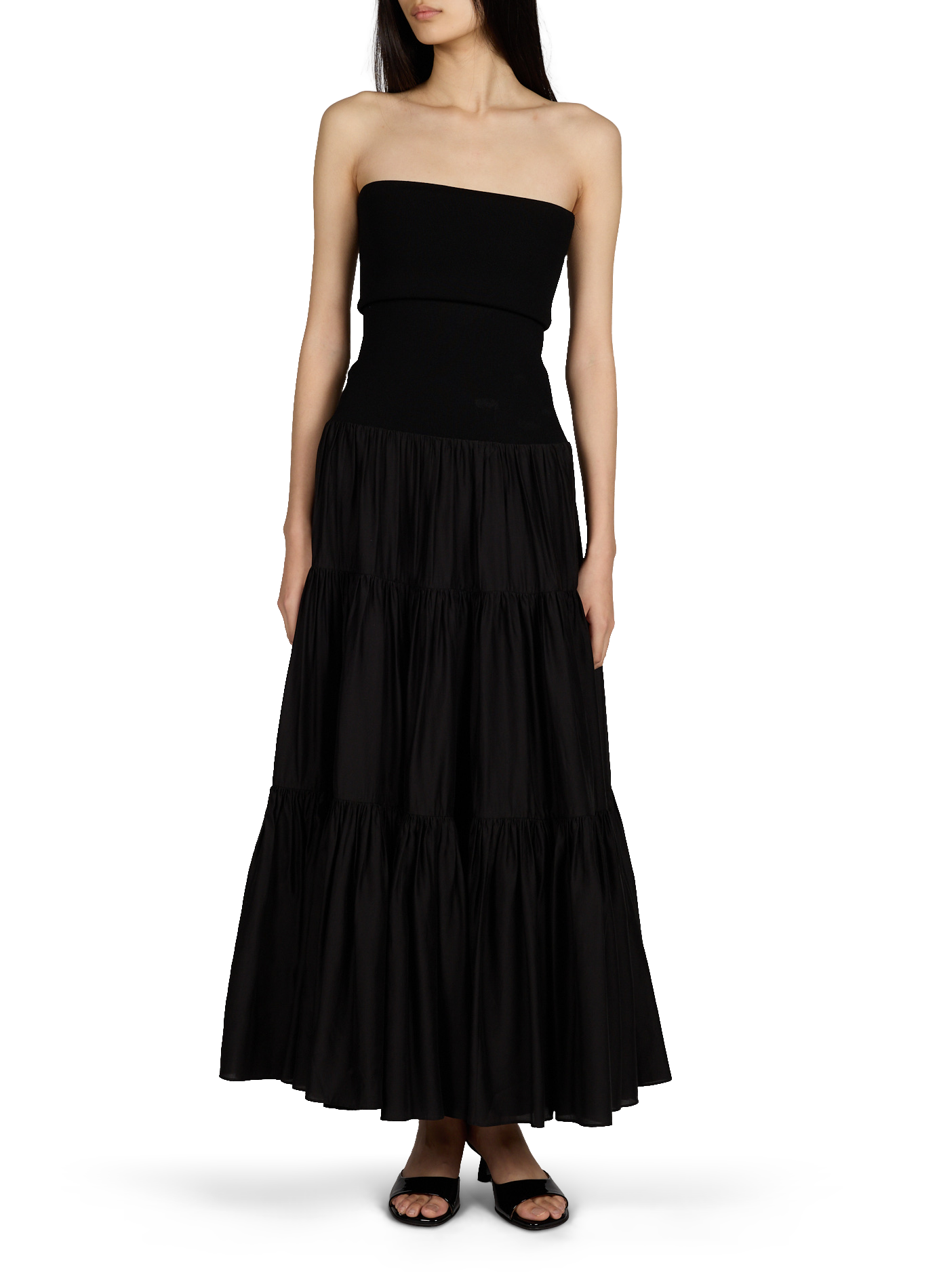 Robe longue bustier Pev Off R2W Noir