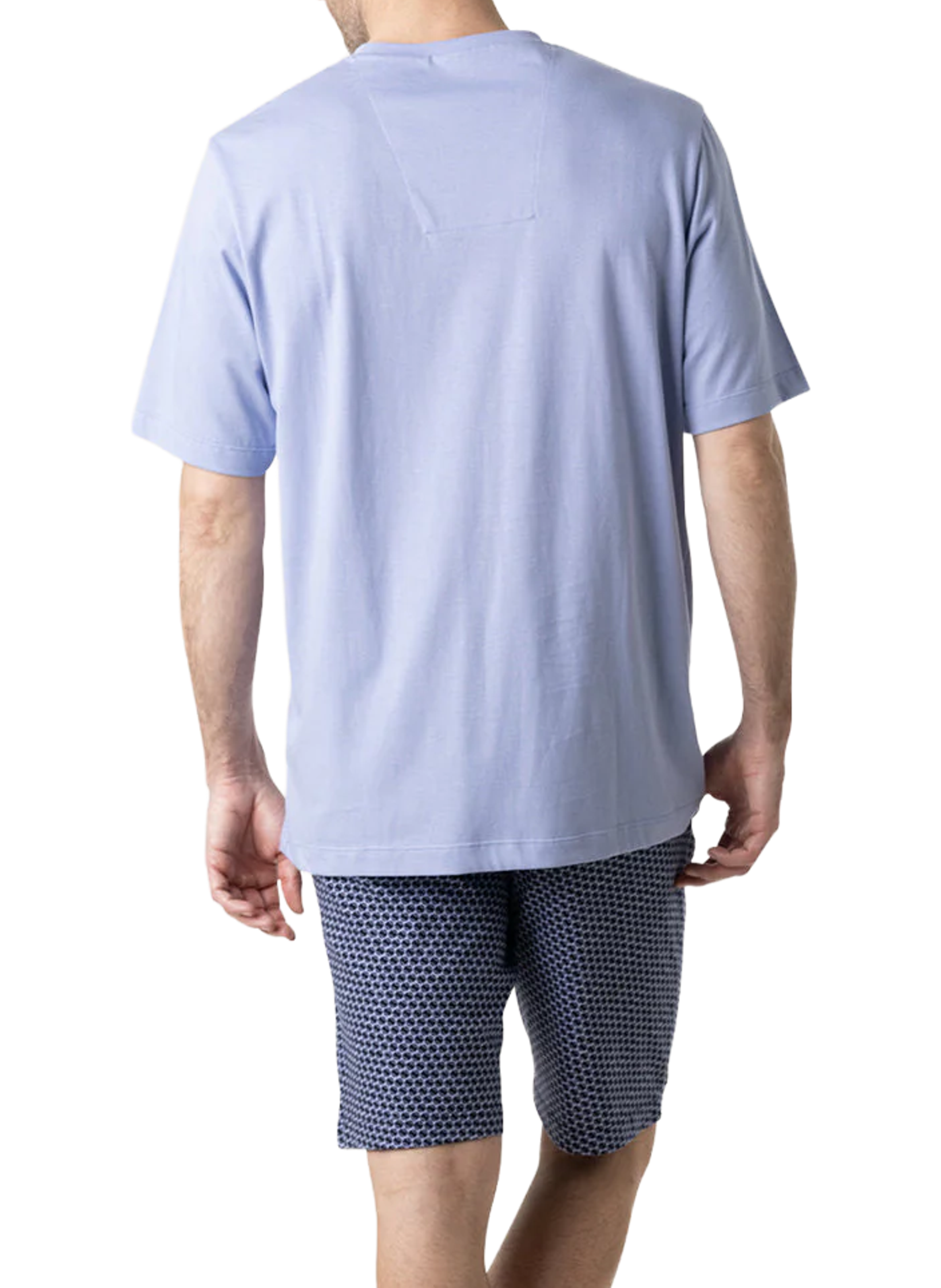 Tee-shirt col V droit en coton EMINENCE Bleu