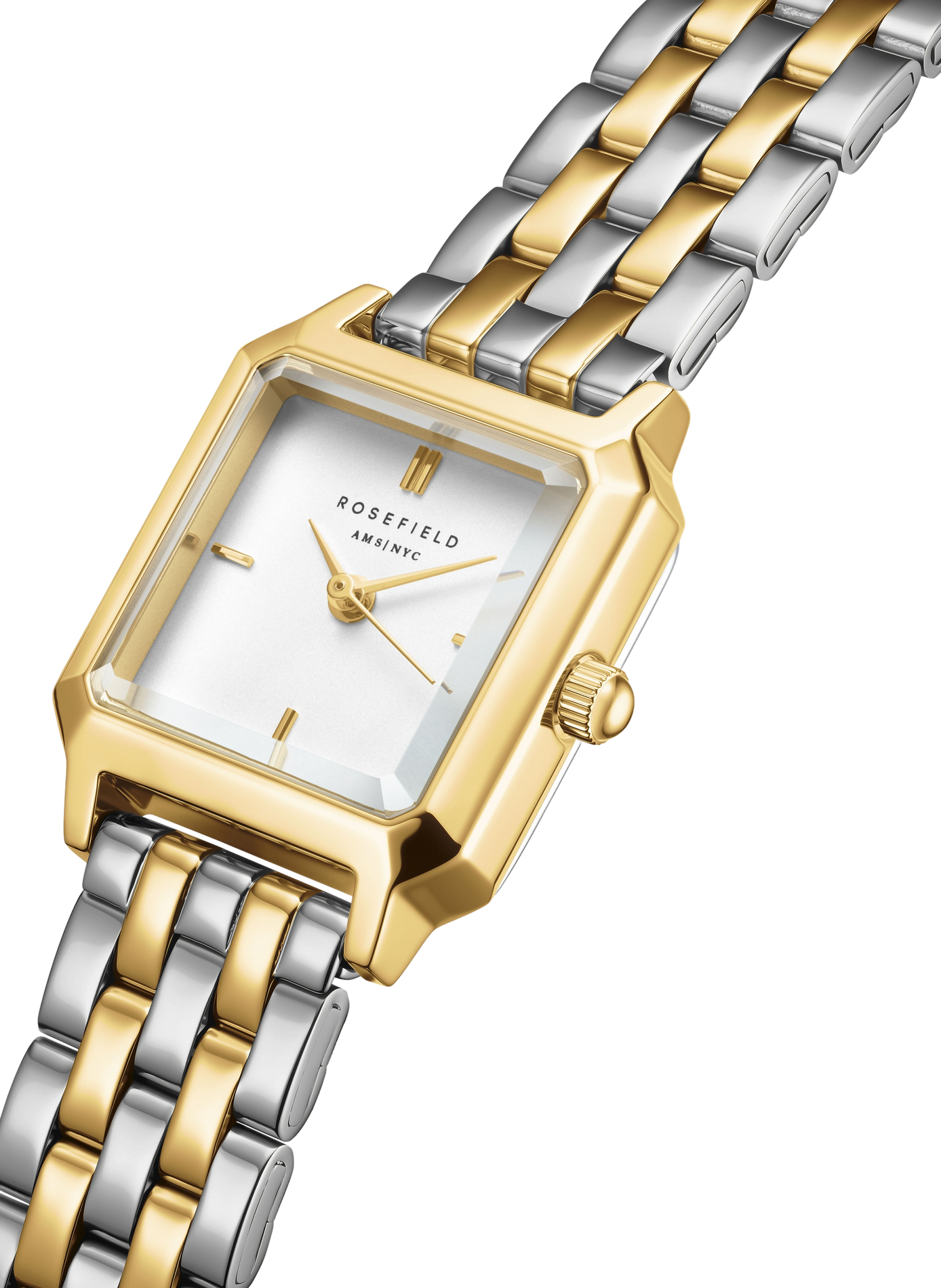 Montre quartz Boxelle en acier inoxydable ROSEFIELD Blanc
