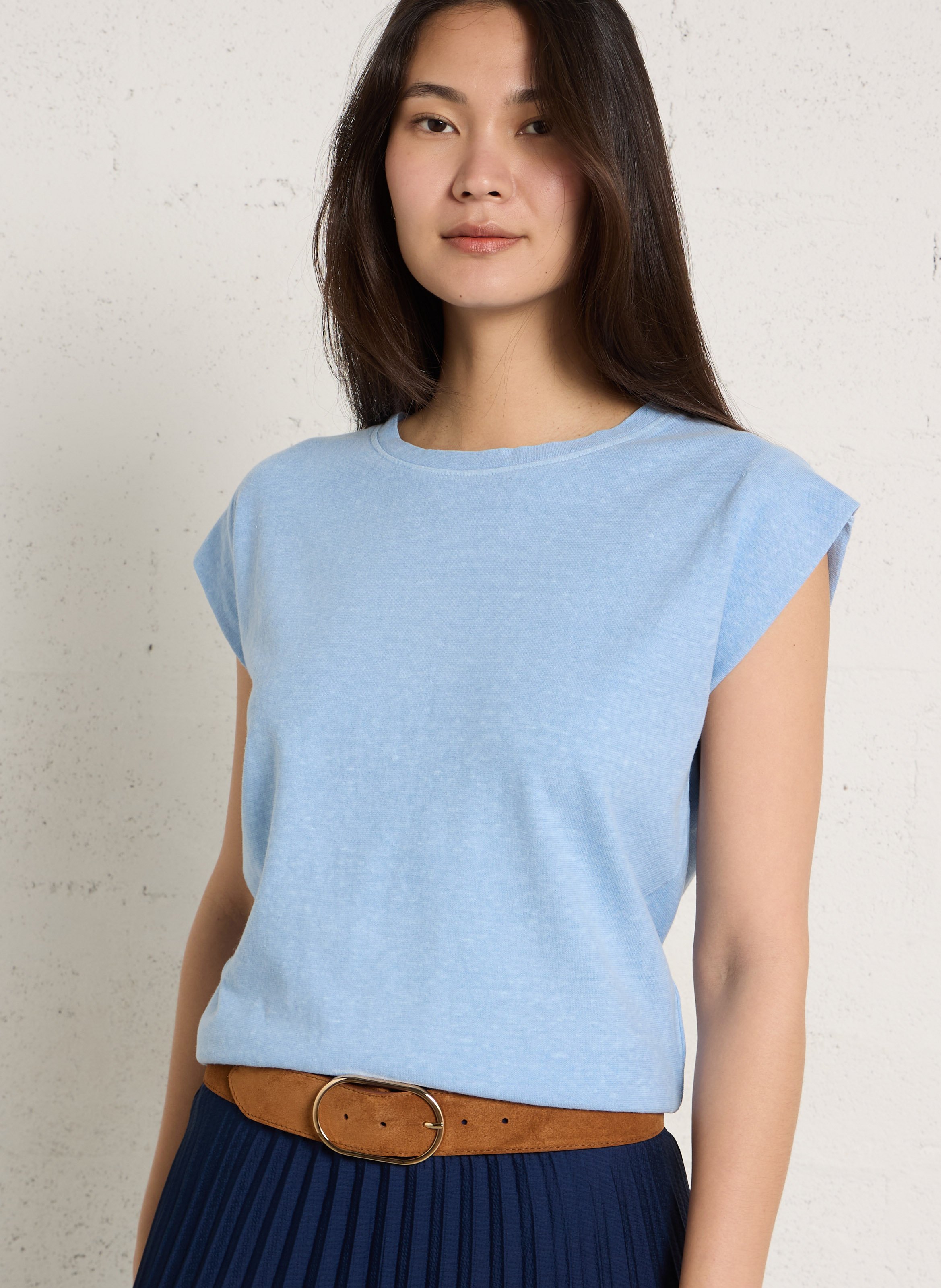 Tee-shirt col rond loic MAISON 123 Bleu