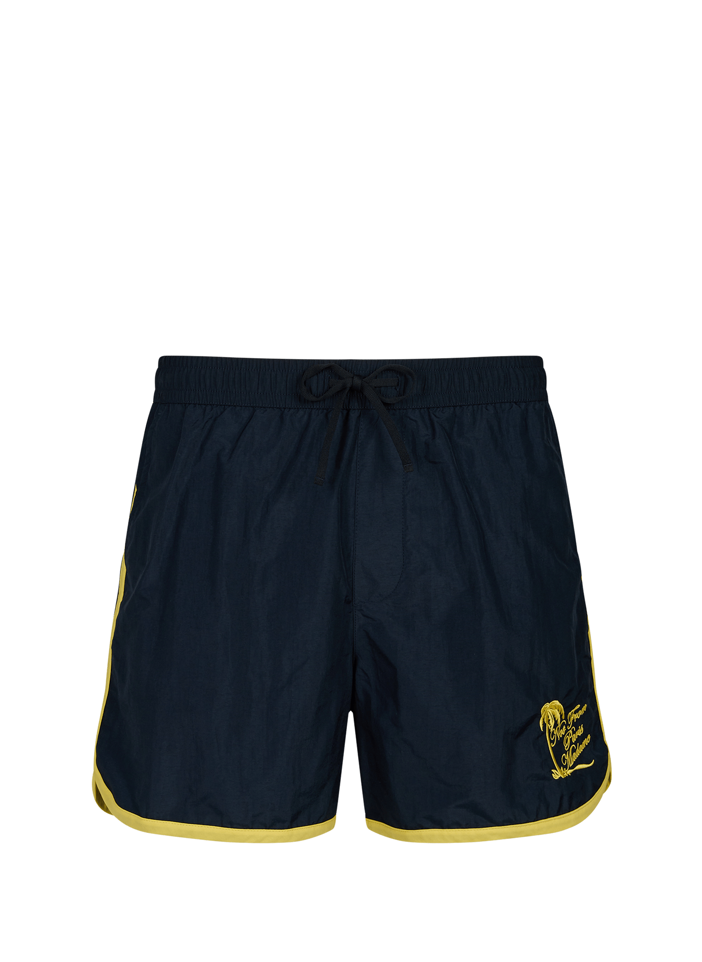 Swim shorts with contrasting trim and embroidered logo DROLE DE MONSIEUR Blue