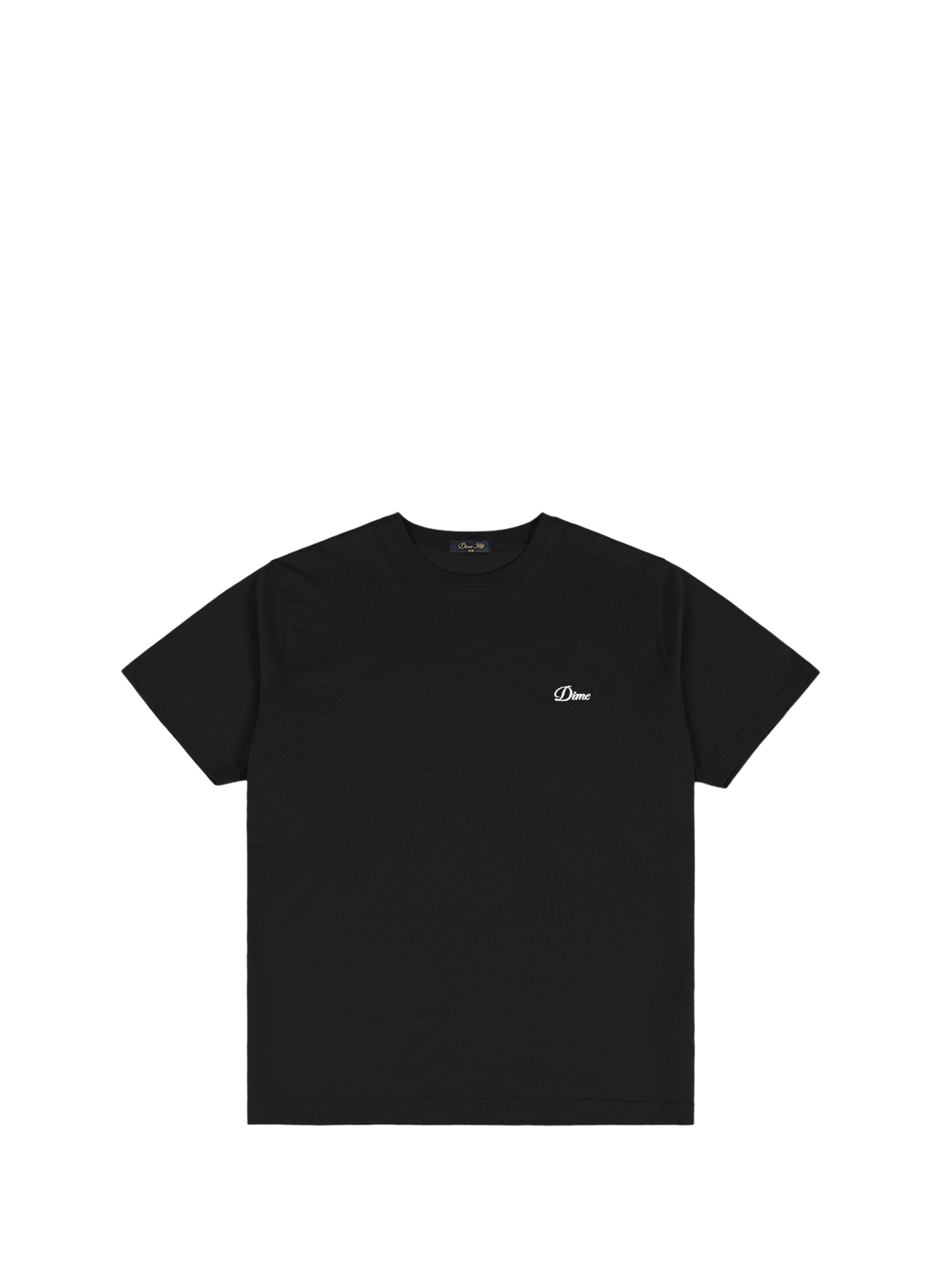 T-shirt à col rond en coton DIME Noir