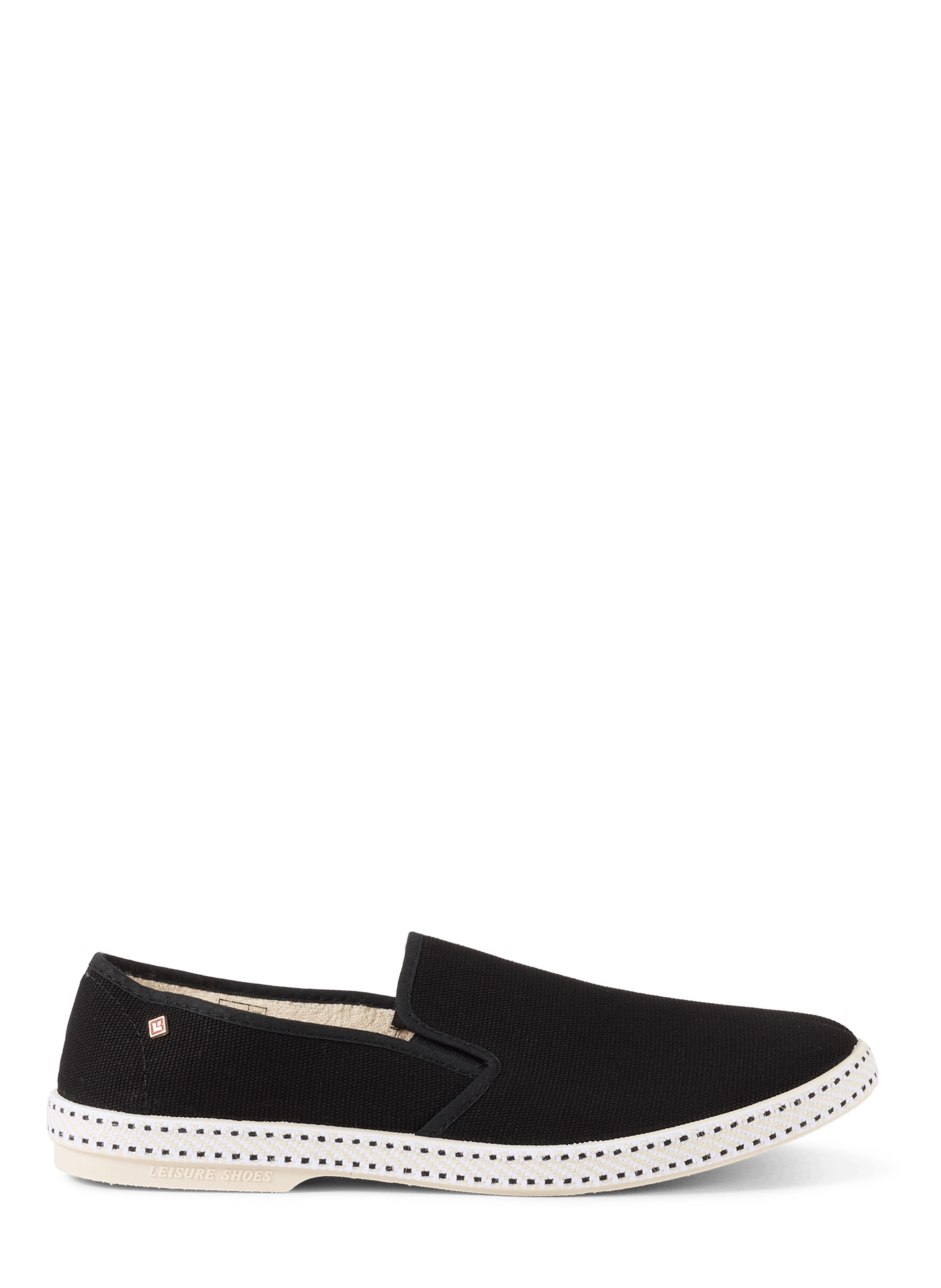 Cotton Canvas Moccasins RIVIERAS Black
