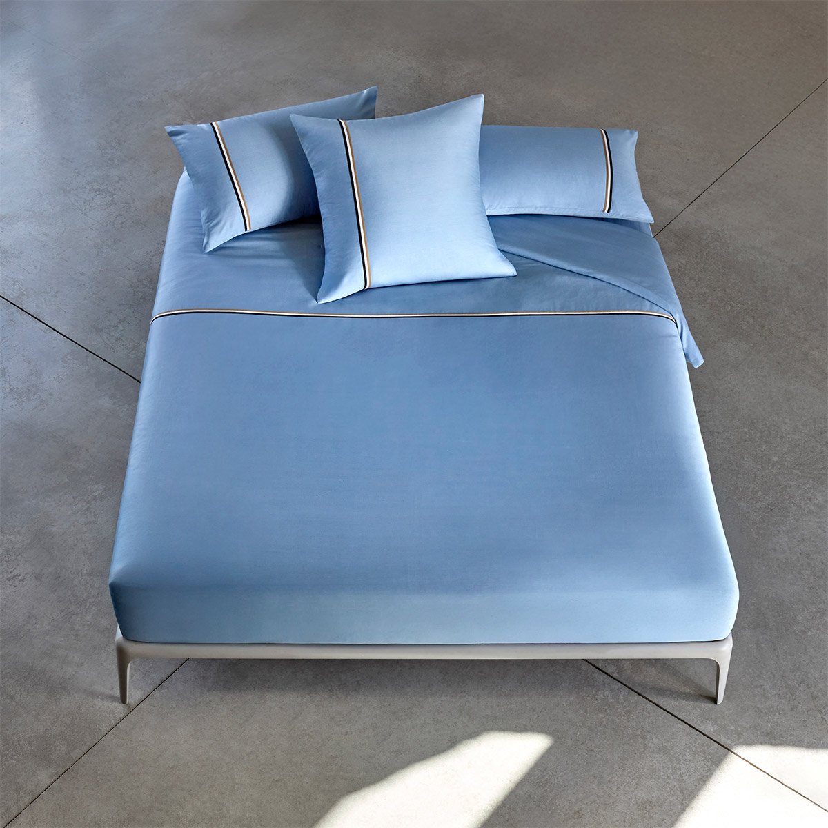 Housse de couette en satin de coton, b linea BOSS HOME Bleu