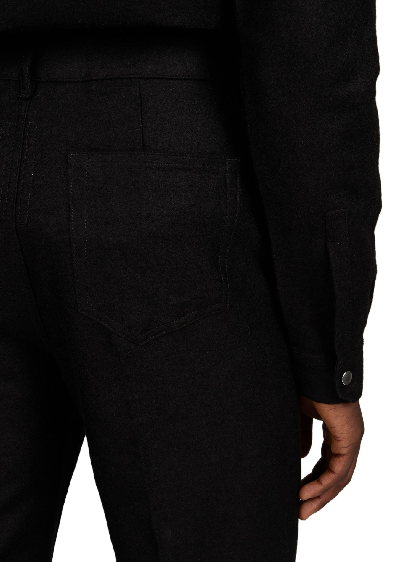Pantalon droit à plis Geth RICK OWENS Noir