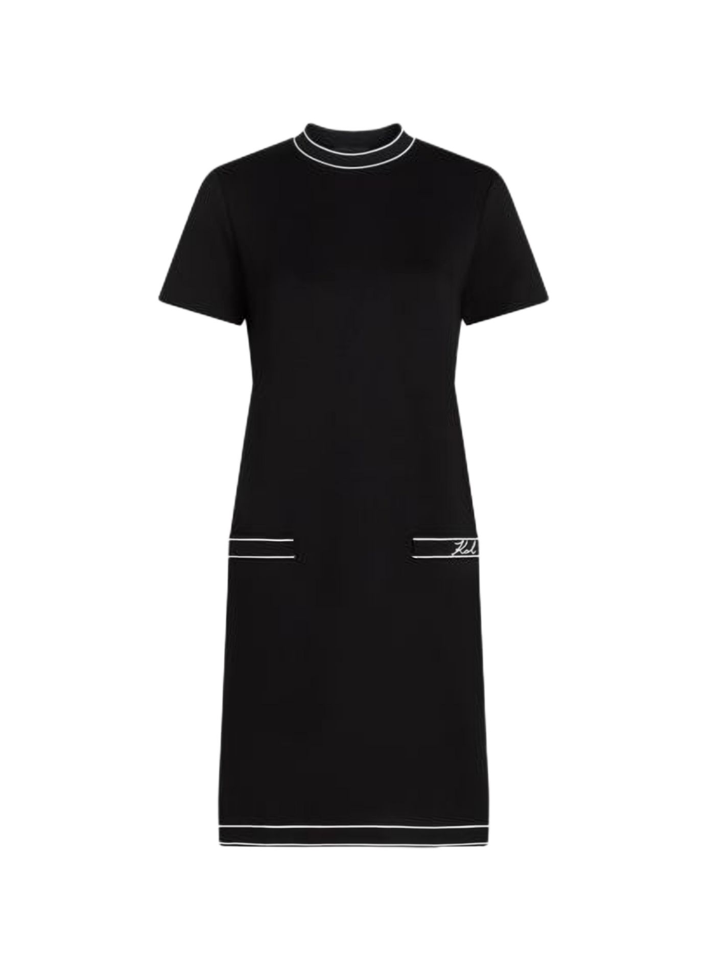 Robe col rond courte KARL LAGERFELD Noir