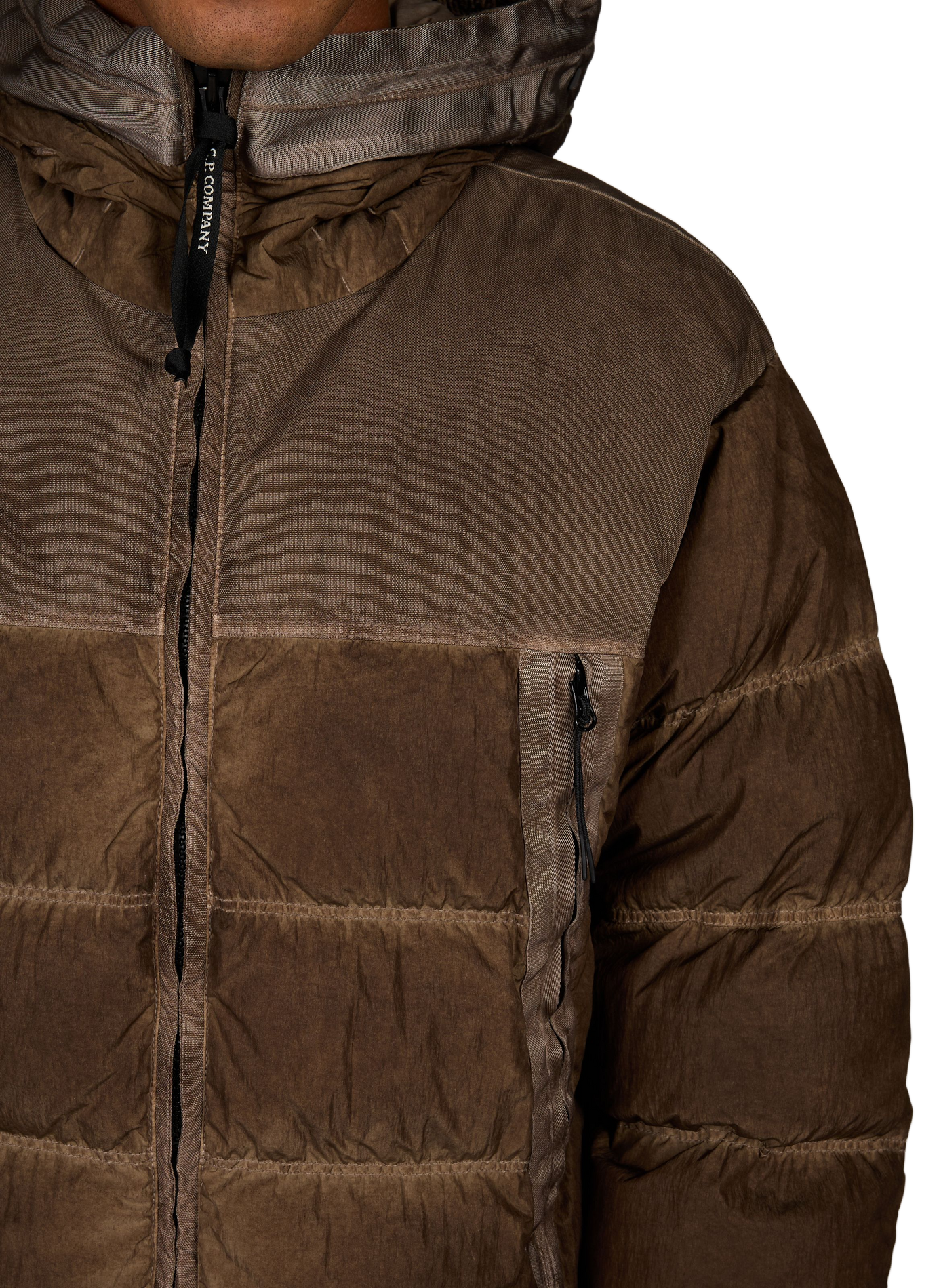 Korte gewatteerde donsjas CP COMPANY Bruin