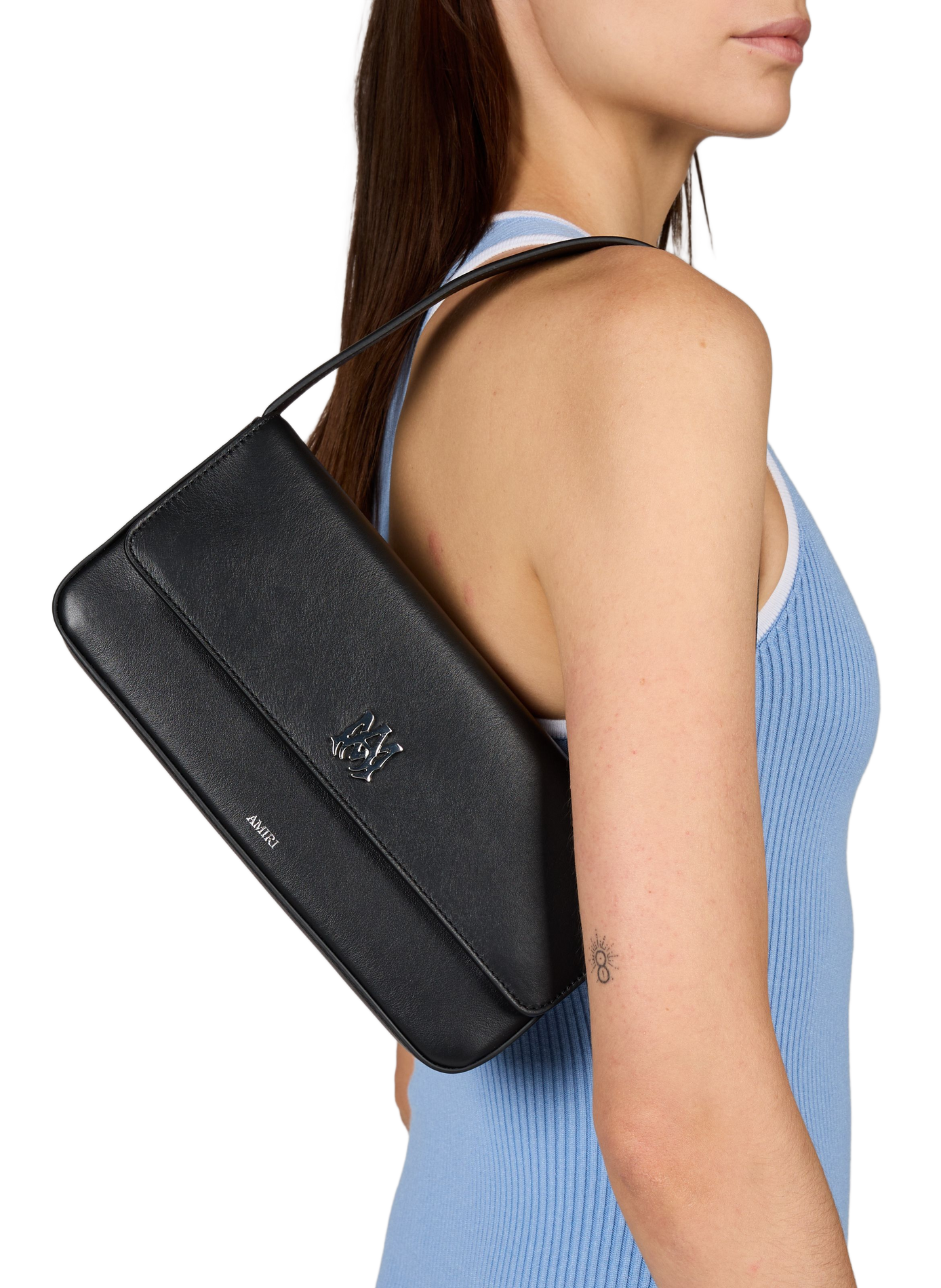 Sac à main en cuir AMIRI Noir