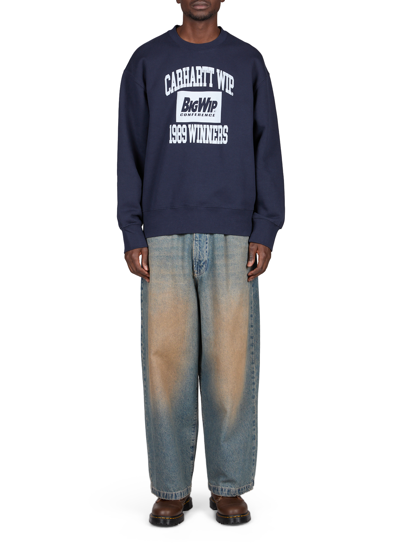 Gerader Pullover 1989 Winners mit Logo aus Baumwolle CARHARTT WIP Blau