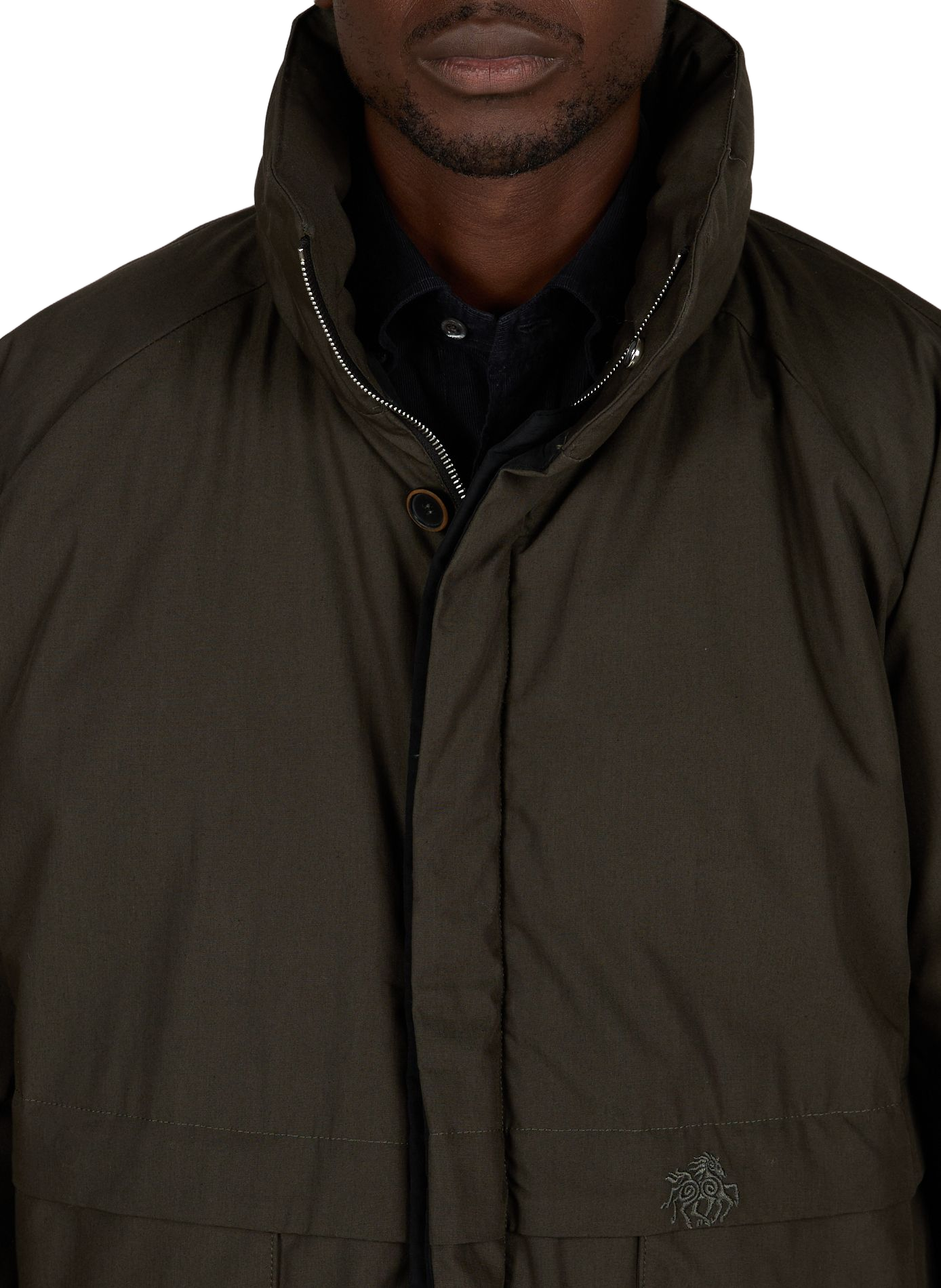 Kurze Steppjacke aus einfarbiger Baumwolle RANRA Grau